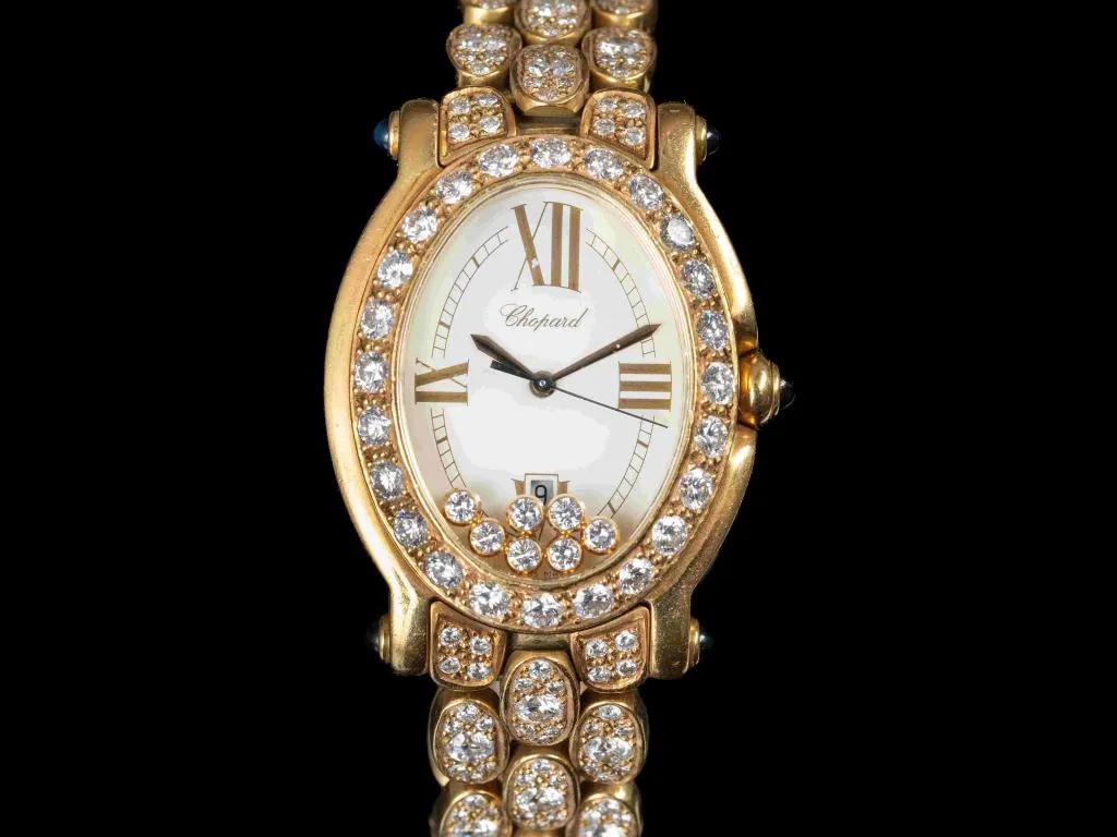 Chopard Happy Sport 29.5mm Yellow gold White 3