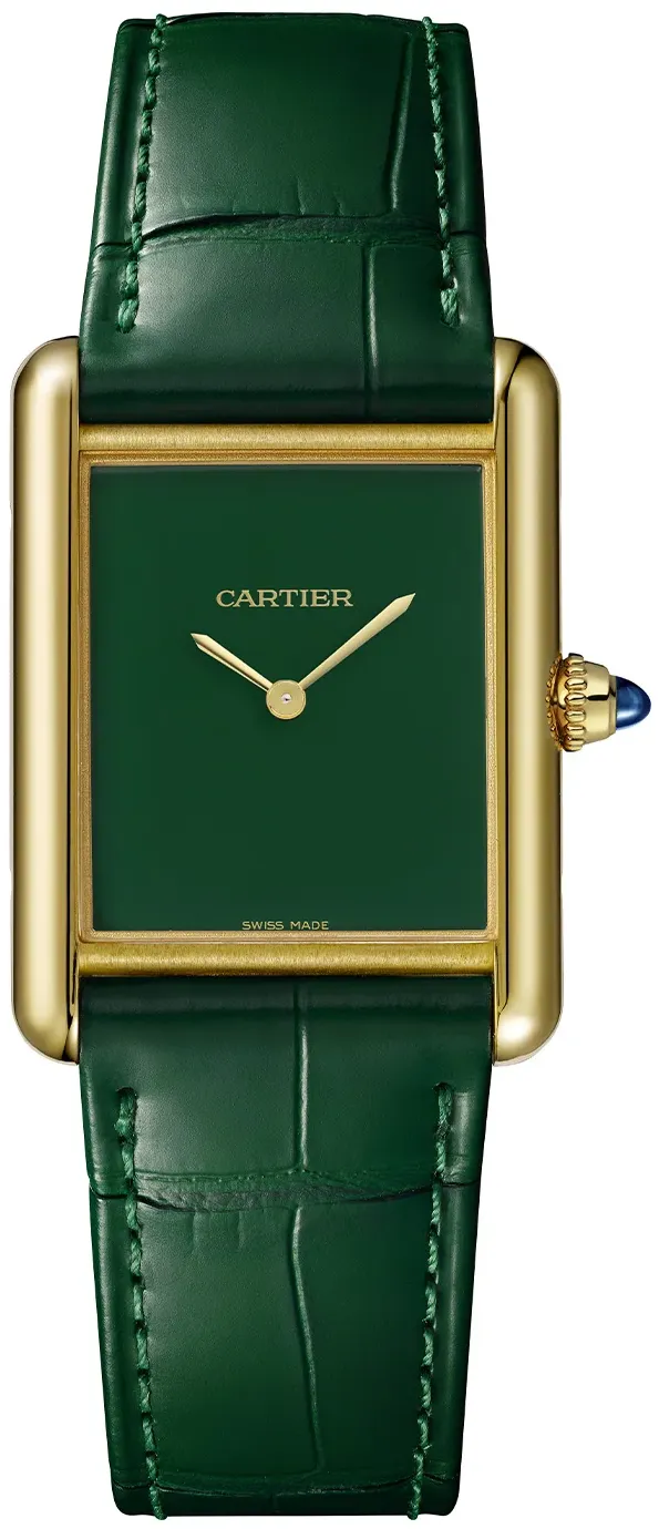 Cartier Tank WGTA0191 33.5mm Yellow gold and 18k yellow gold Green