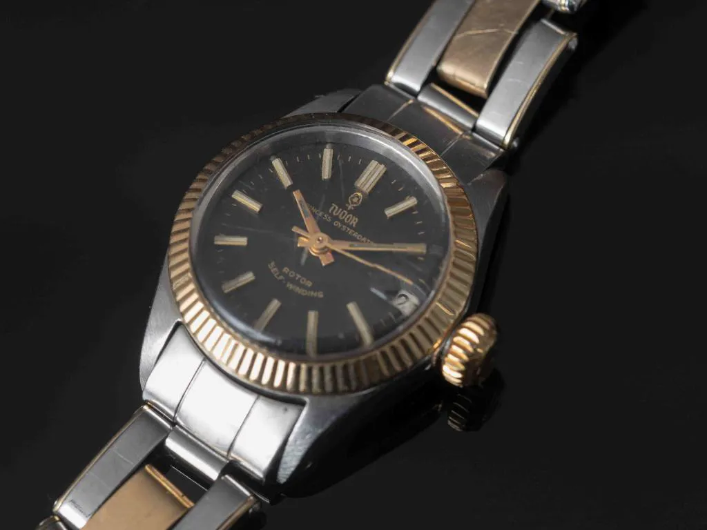 Tudor Princess Oysterdate 7592/3 25mm Yellow gold and Stainless steel Black