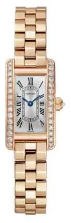 Cartier Tank Américaine WJTA0043 28mm Rose gold and 18k rose gold Silver