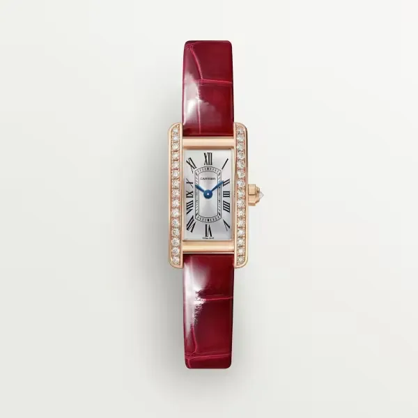 Cartier Tank Américaine WJTA0041 28mm Rose gold and 18k rose gold Silver