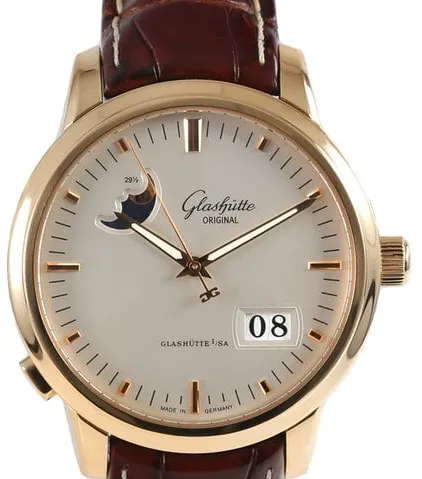 Glashütte Senator 100-04-11-01-04 40mm Rose gold Silver