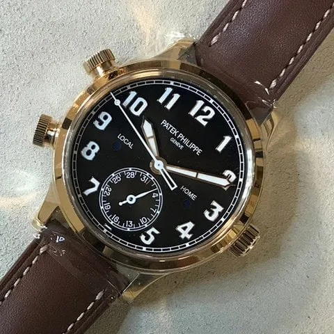 Patek Philippe Calatrava Pilot Travel Time 7234R-001 37.5mm Rose gold Brown