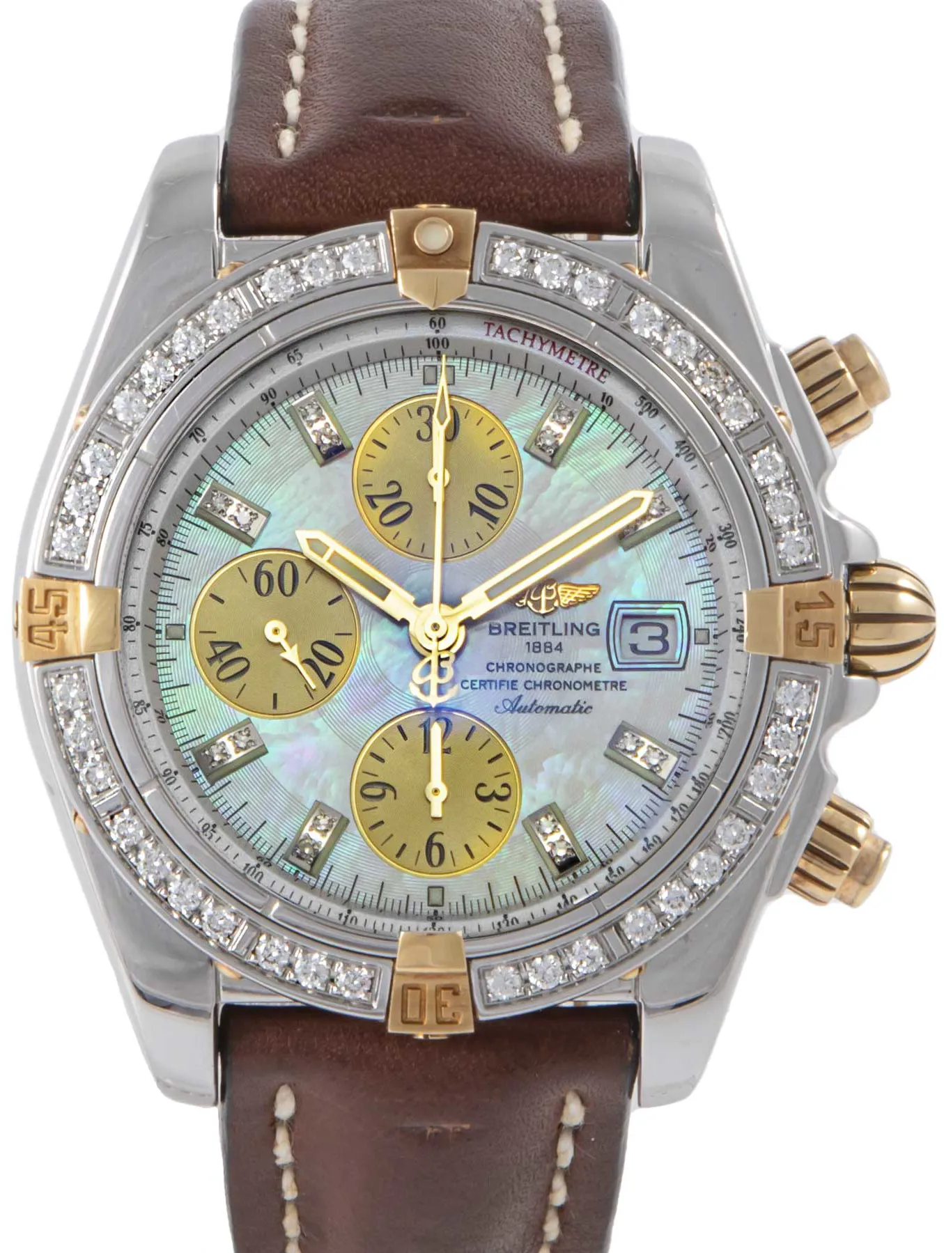 Breitling Chronomat B1335653/A572 43.7mm Stainless steel Mother-of-pearl