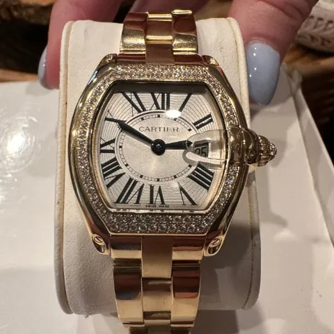 Cartier Roadster 2676 32mm Yellow gold Silver