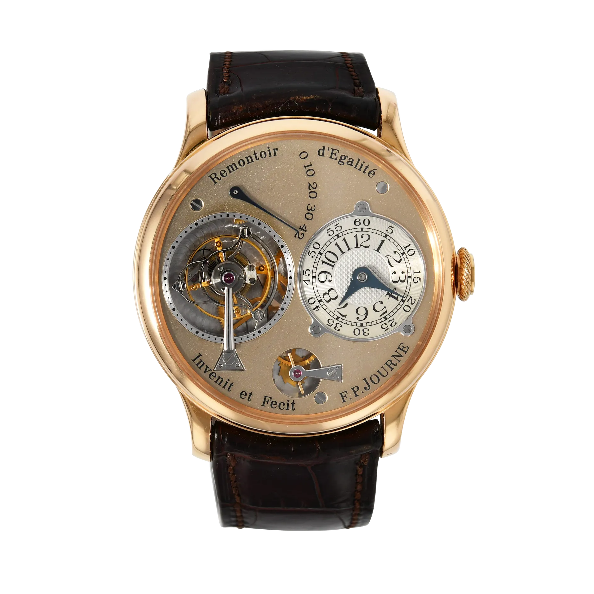 F.P. Journe Tourbillon Souverain 38.2mm Rose gold Silver