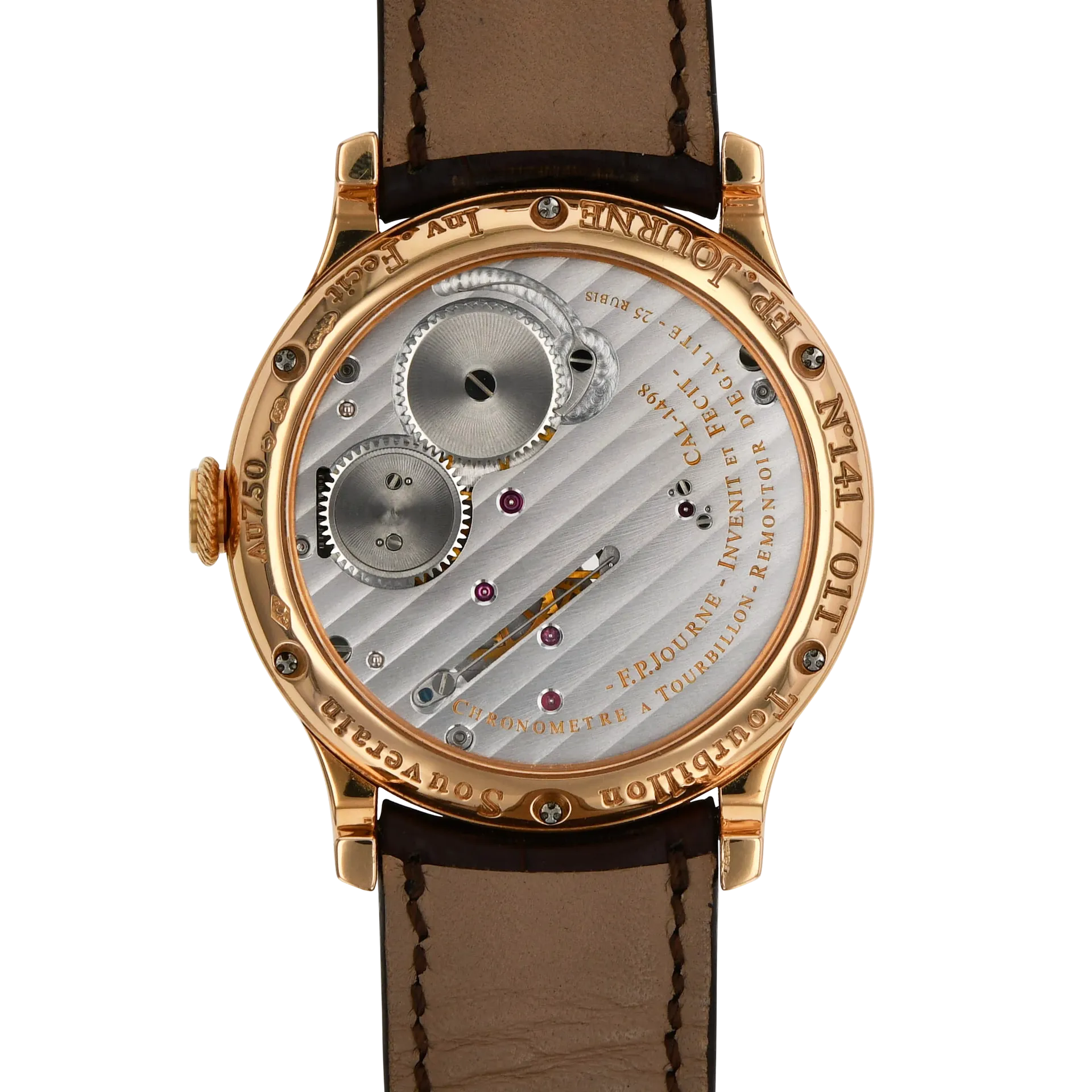 F.P. Journe Tourbillon Souverain 38.2mm Rose gold Silver 5