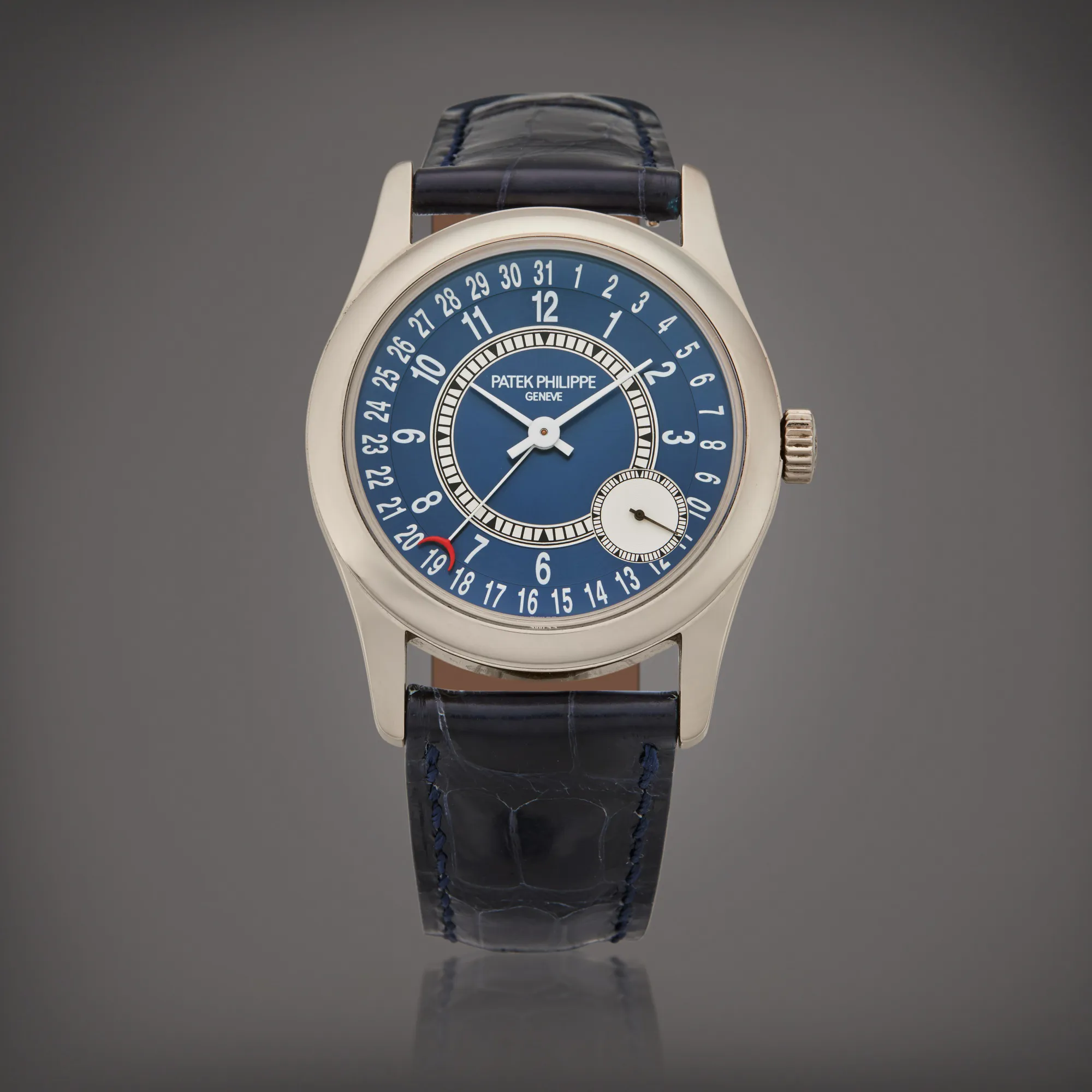 Patek Philippe Calatrava 6000G-012 37mm White gold Blue 1