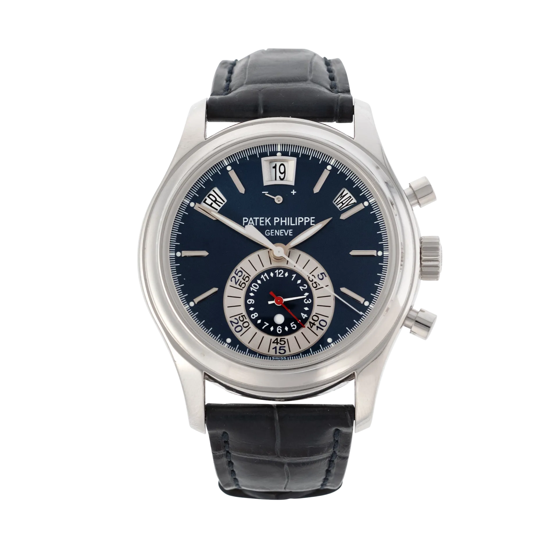 Patek Philippe Annual Calendar Chronograph 5960P-015 40.5mm Platinum Blue