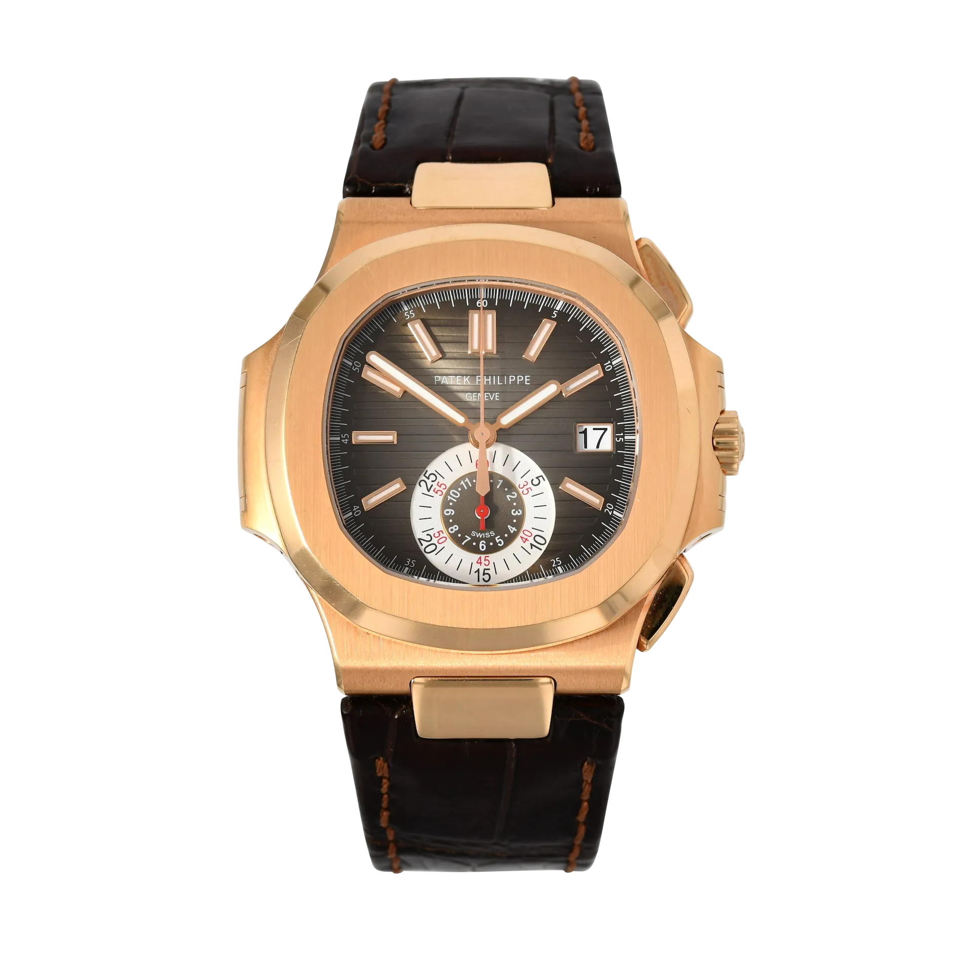 Patek Philippe Nautilus 5980R-001 44mm Rose gold Brown