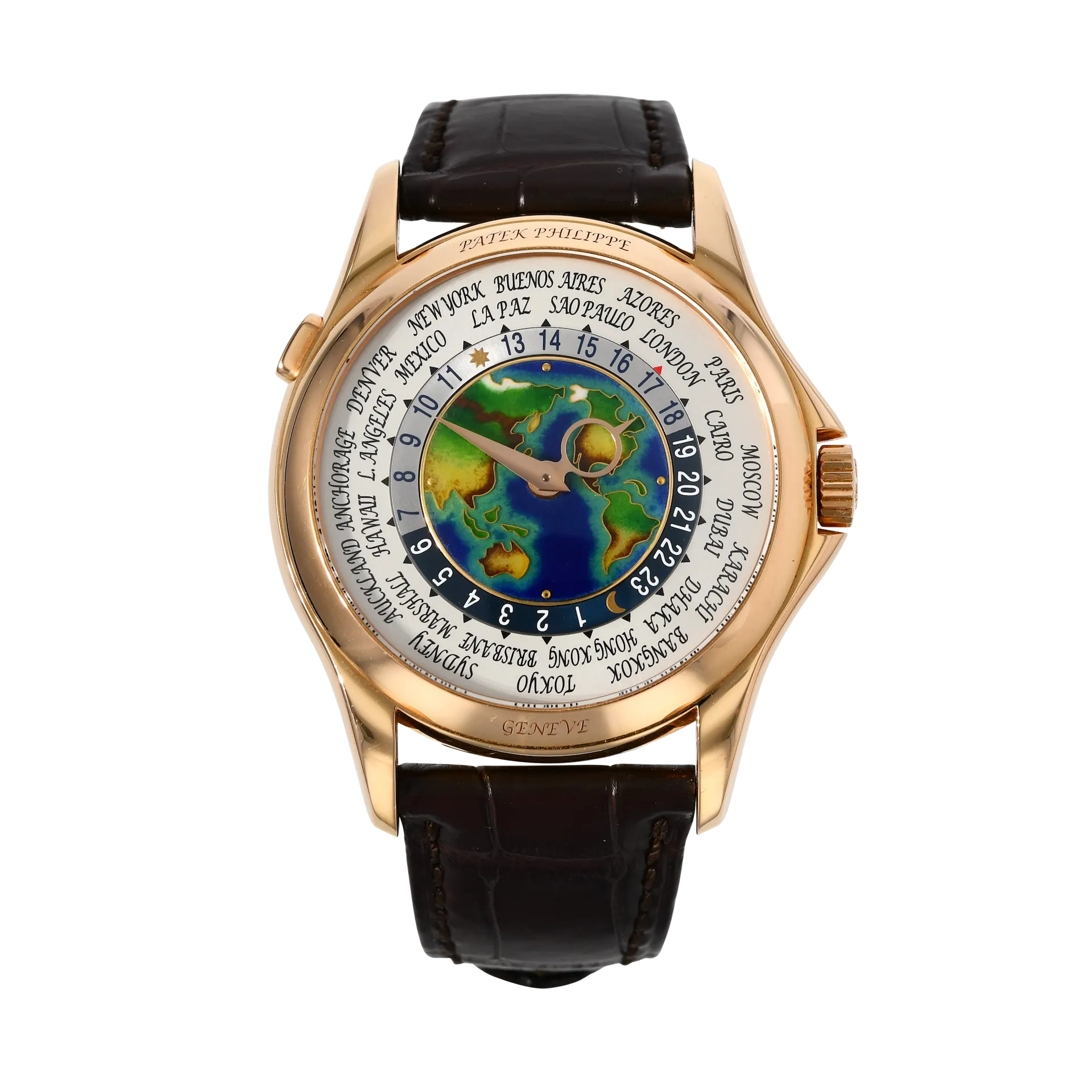 Patek Philippe World Time 5131R-010 40mm Rose gold Enamel