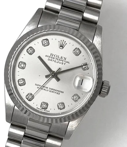 Rolex Datejust 68279 31mm White gold Silver