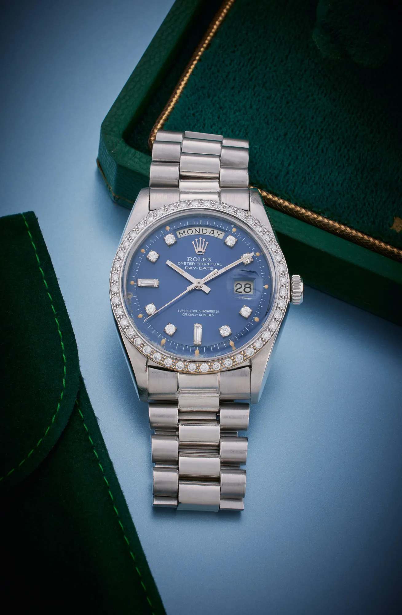 Rolex Day-Date 36 1804 36mm Platinum Blue 1