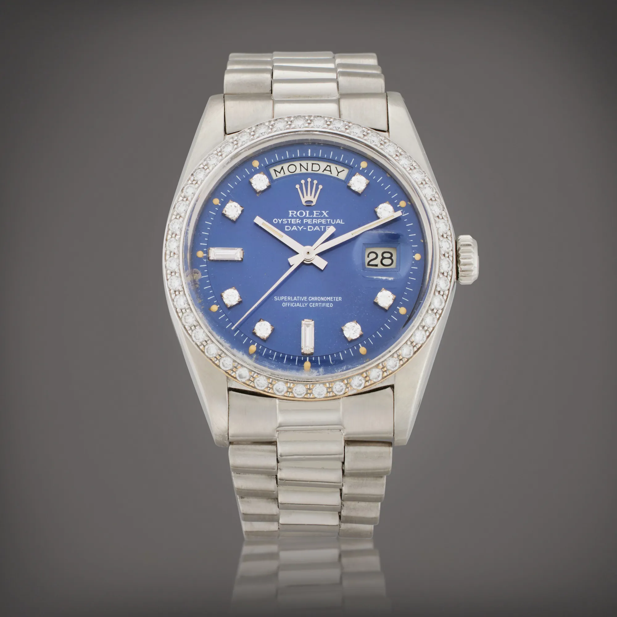 Rolex Day-Date 36 1804 36mm Platinum Blue 2