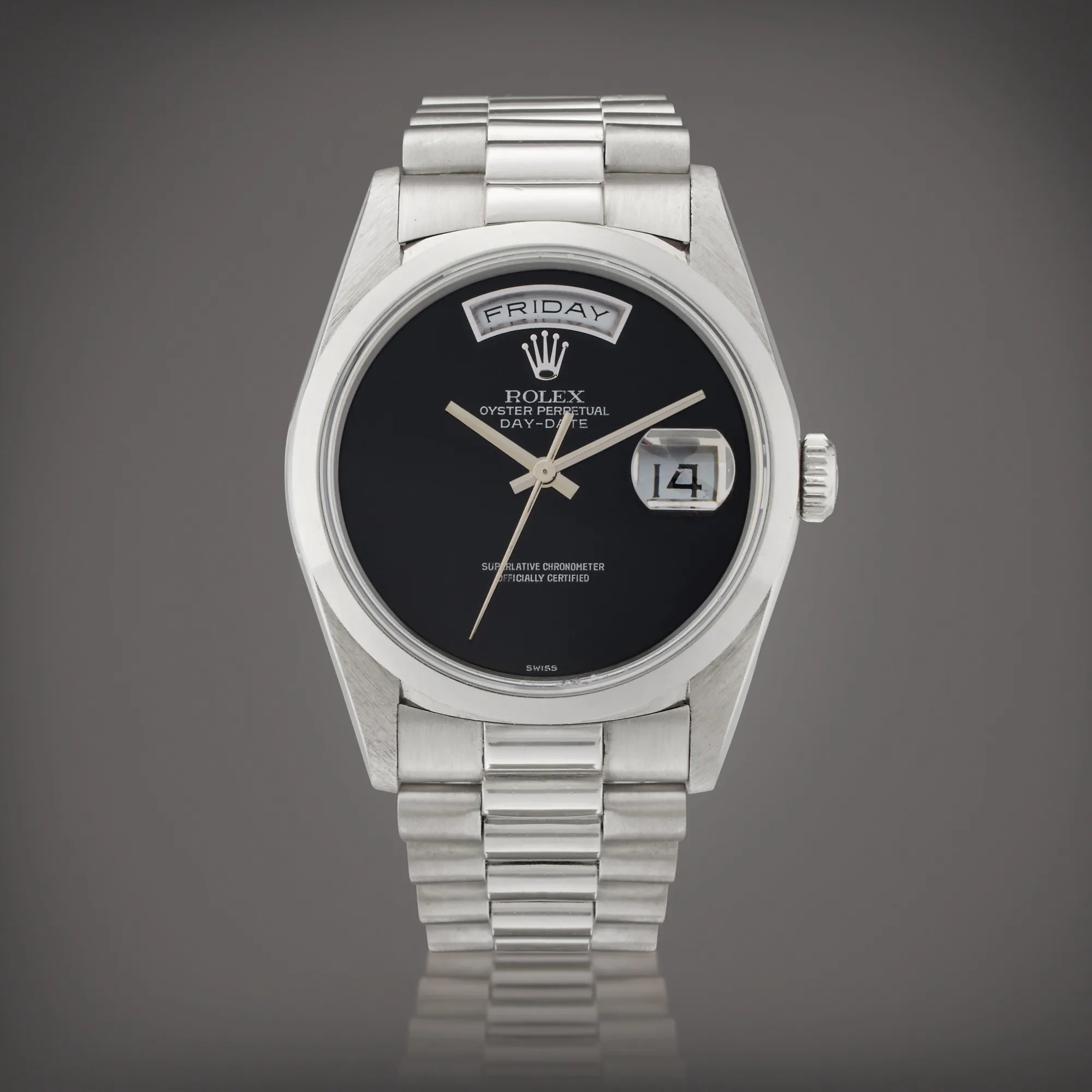 Rolex Day-Date 36 18206 36mm Platinum Onyx 4