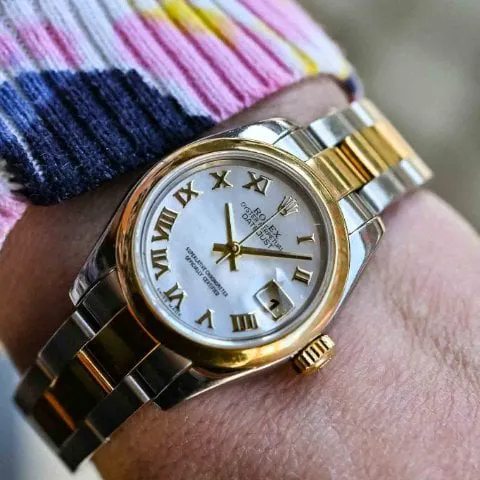 Rolex Lady-Datejust 179163 26mm Yellow gold and Stainless steel Mother-of-pearl