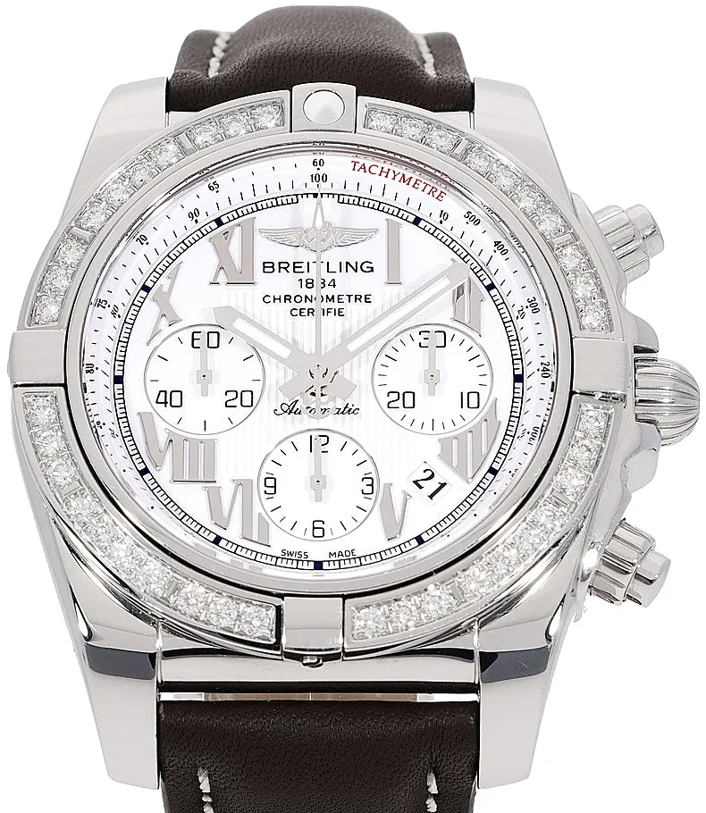 Breitling Chronomat AB011053/A690 44mm Edelstahl Weiß