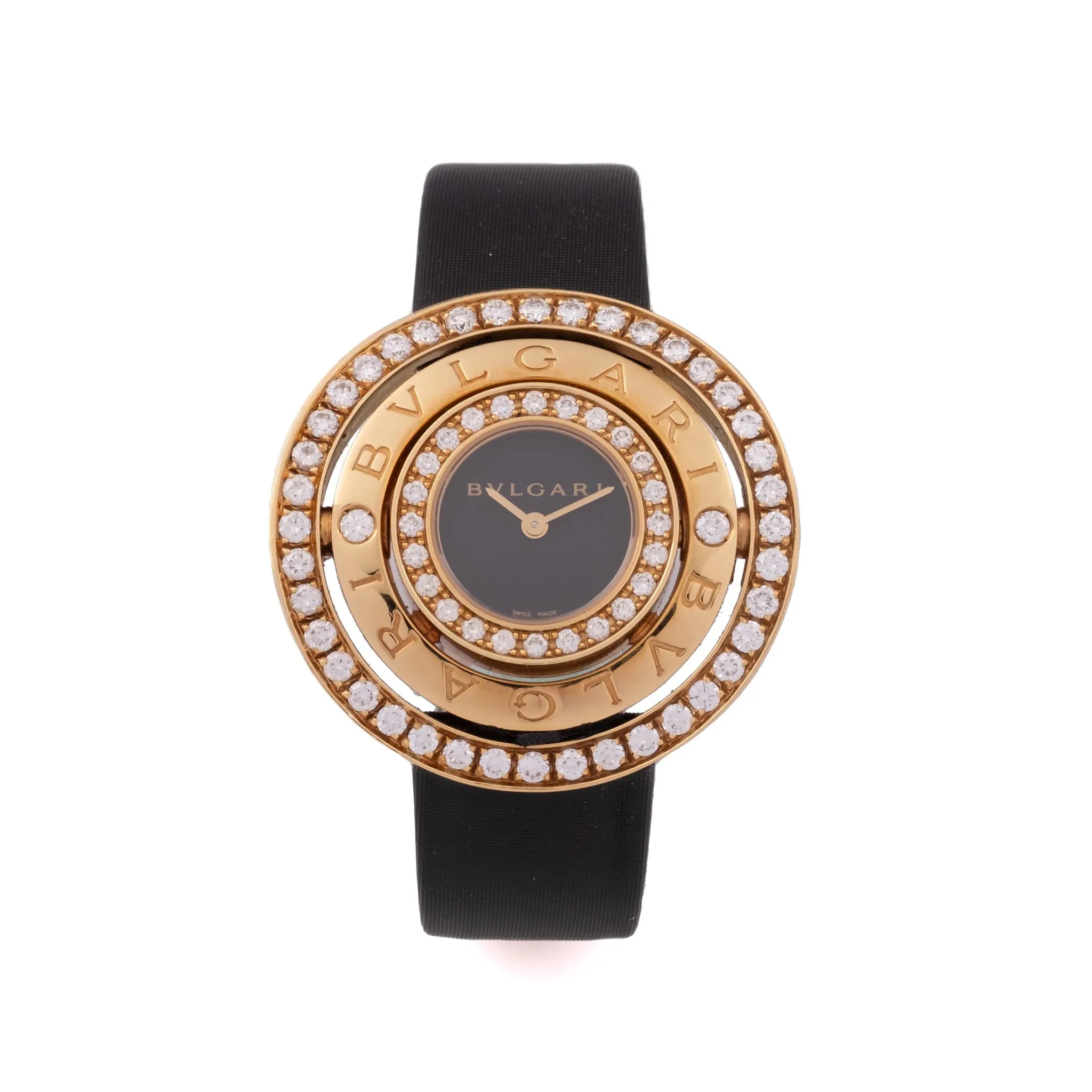 Bulgari Astrale Cerchi AE 36 G 36mm Yellow gold and Diamond Black