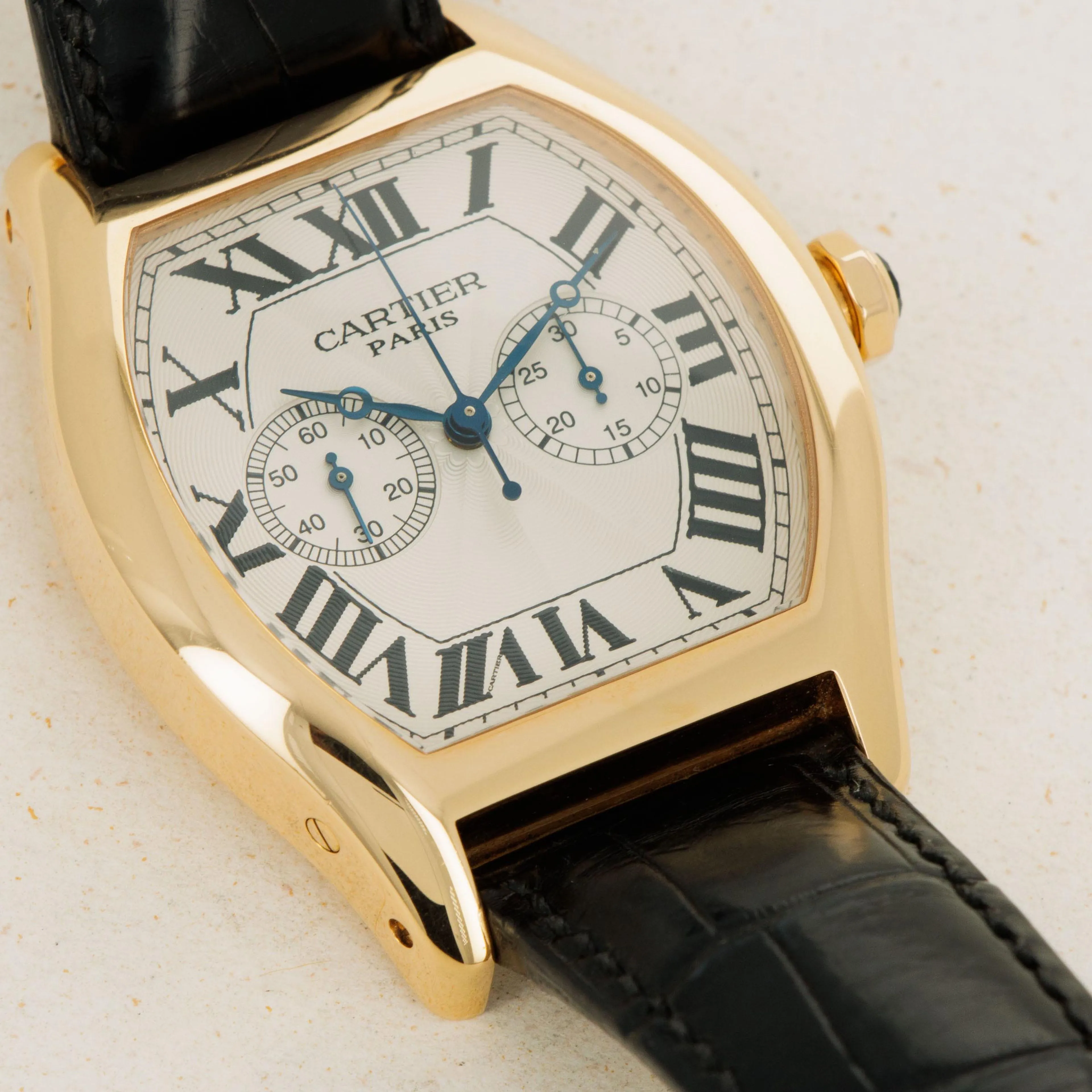 Cartier Tortue Monopoussoir CPCP 2781 43mm Yellow gold White 1