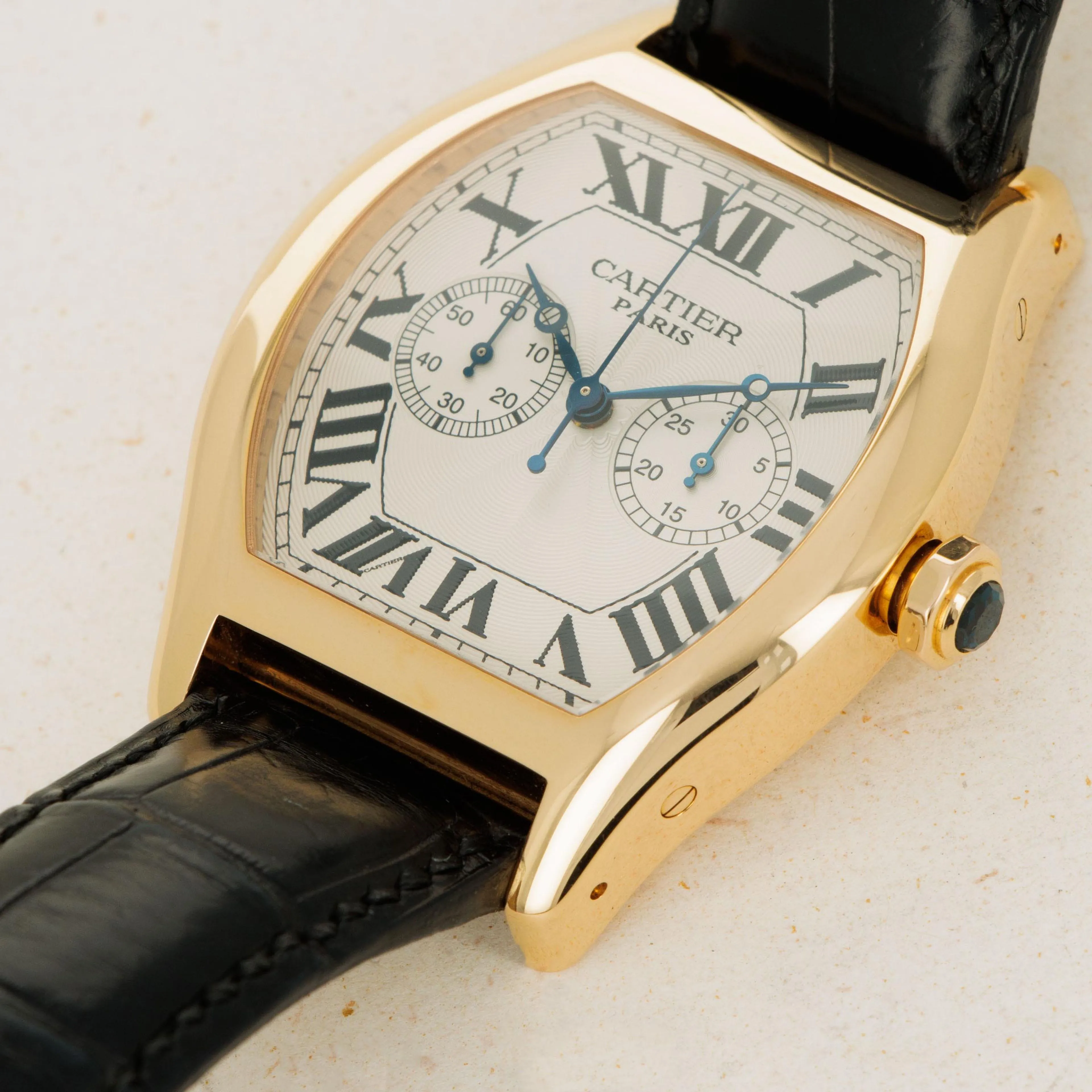 Cartier Tortue Monopoussoir CPCP 2781 43mm Yellow gold White 2