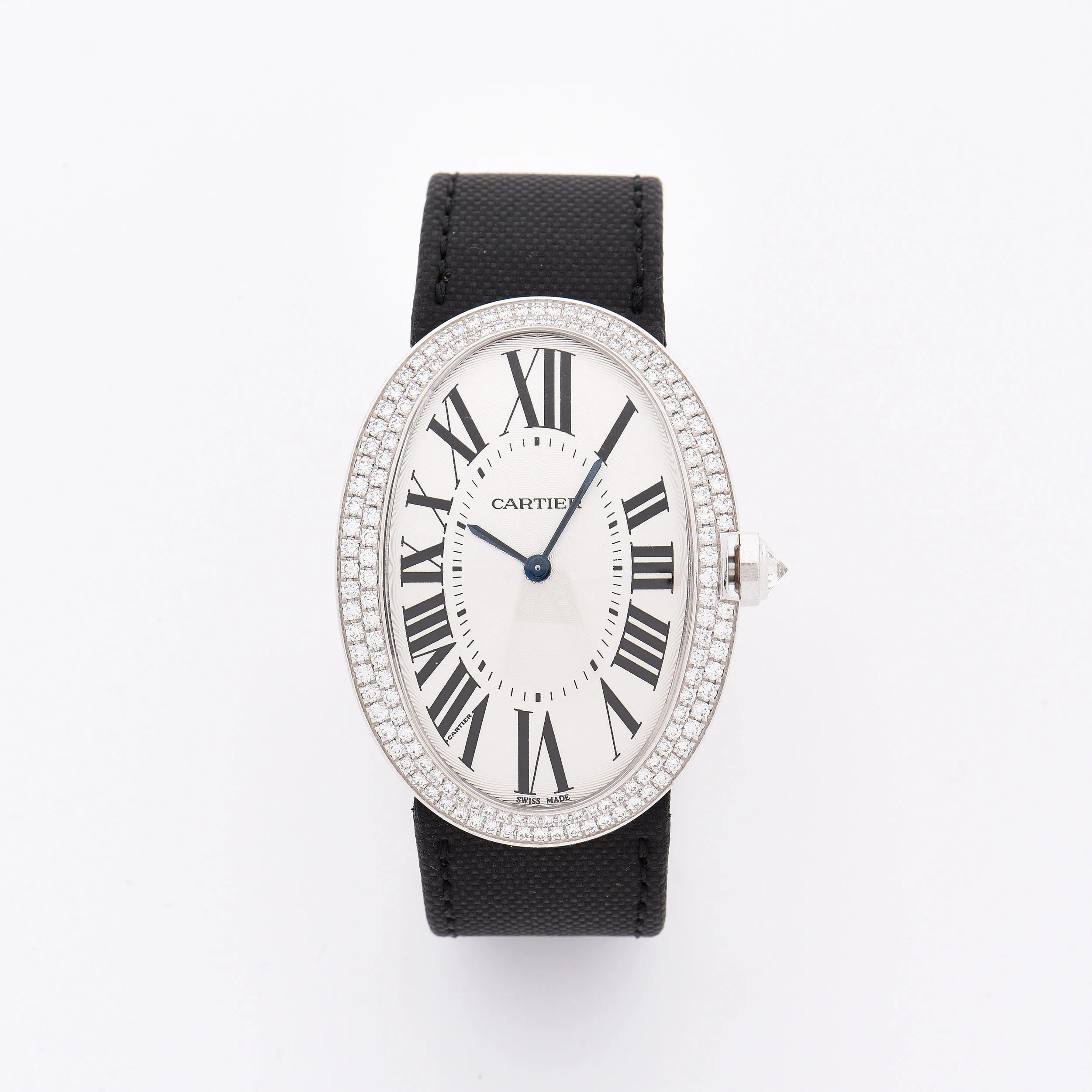 Cartier Baignore 3032 34mm White gold and Diamond Gray