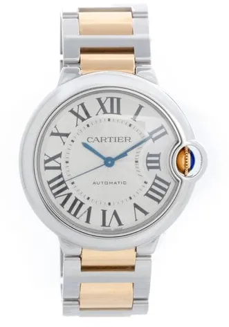 Cartier Ballon Bleu 3284 36mm Yellow gold and Stainless steel Silver