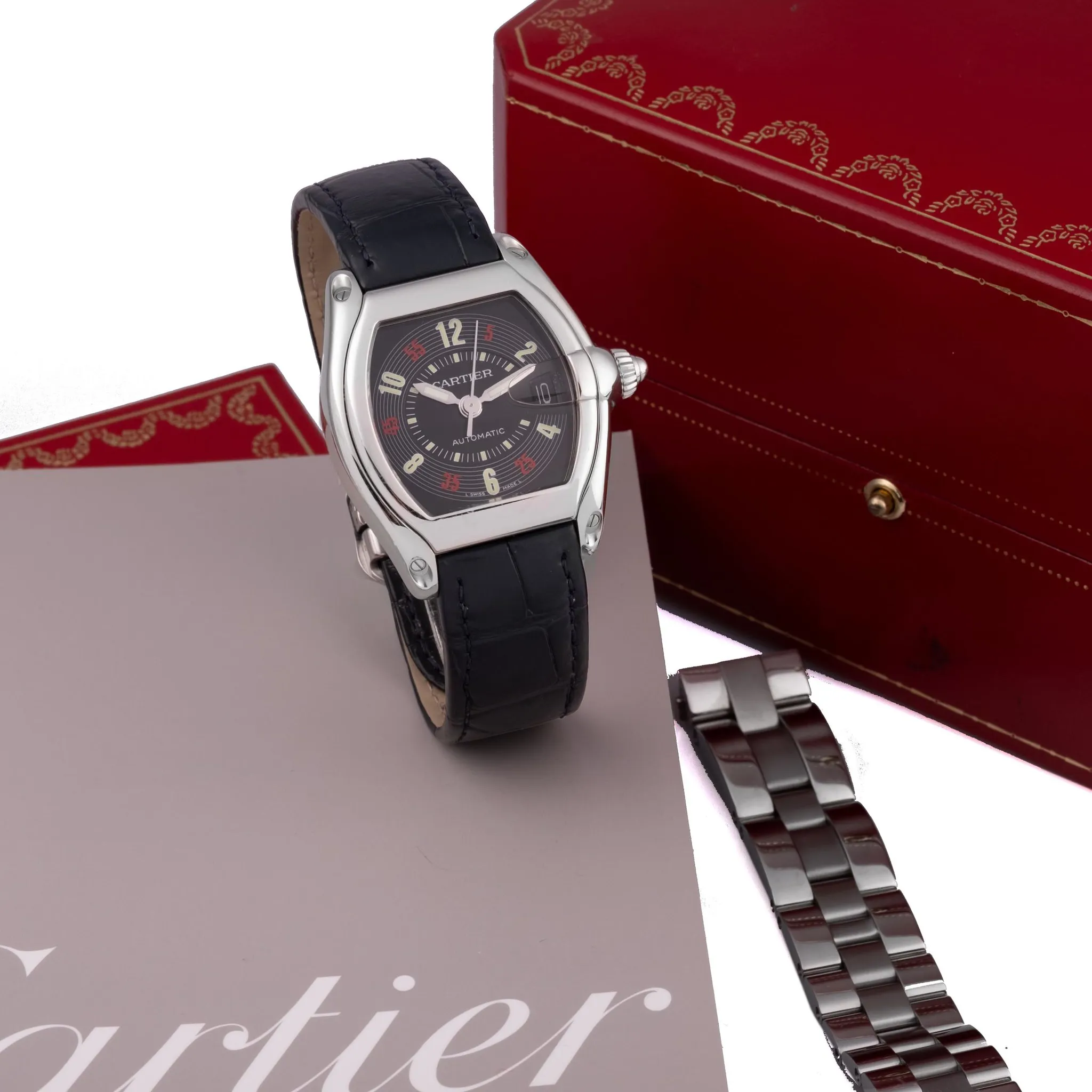 Cartier Roadster 2510 37mm Stainless steel Black 3