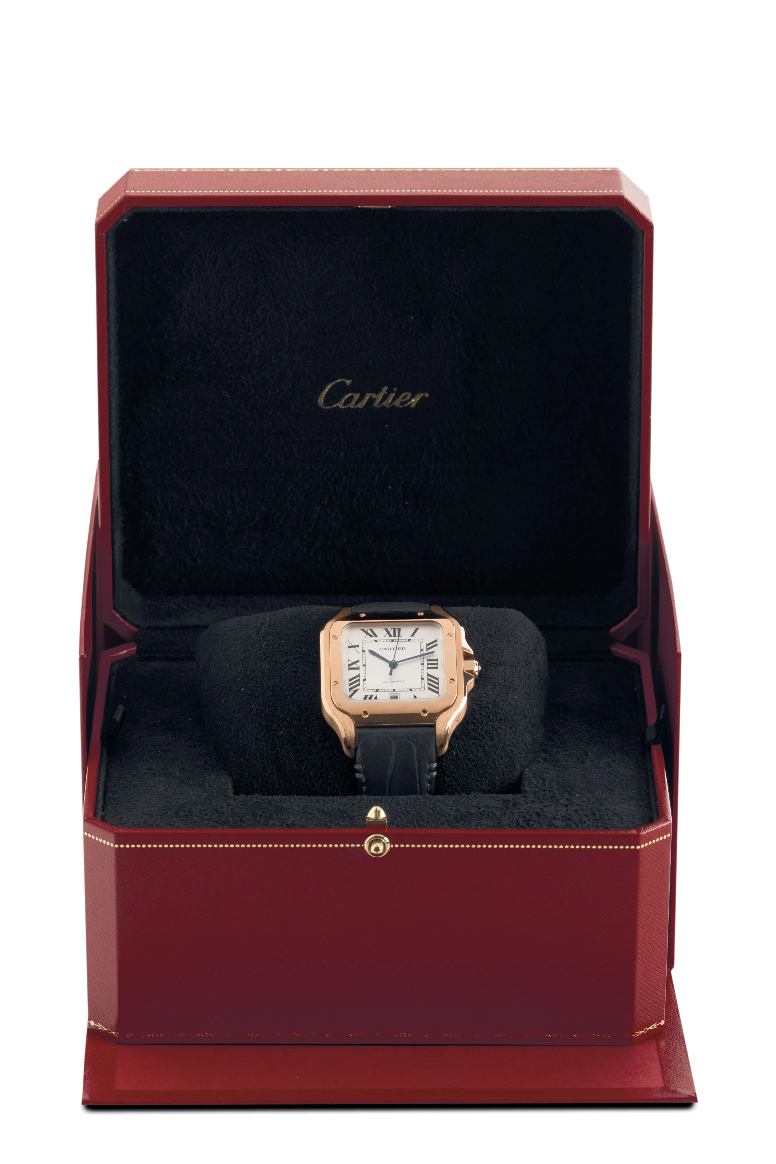 Cartier Santos WGSA0019 37mm Rose gold Silver 4
