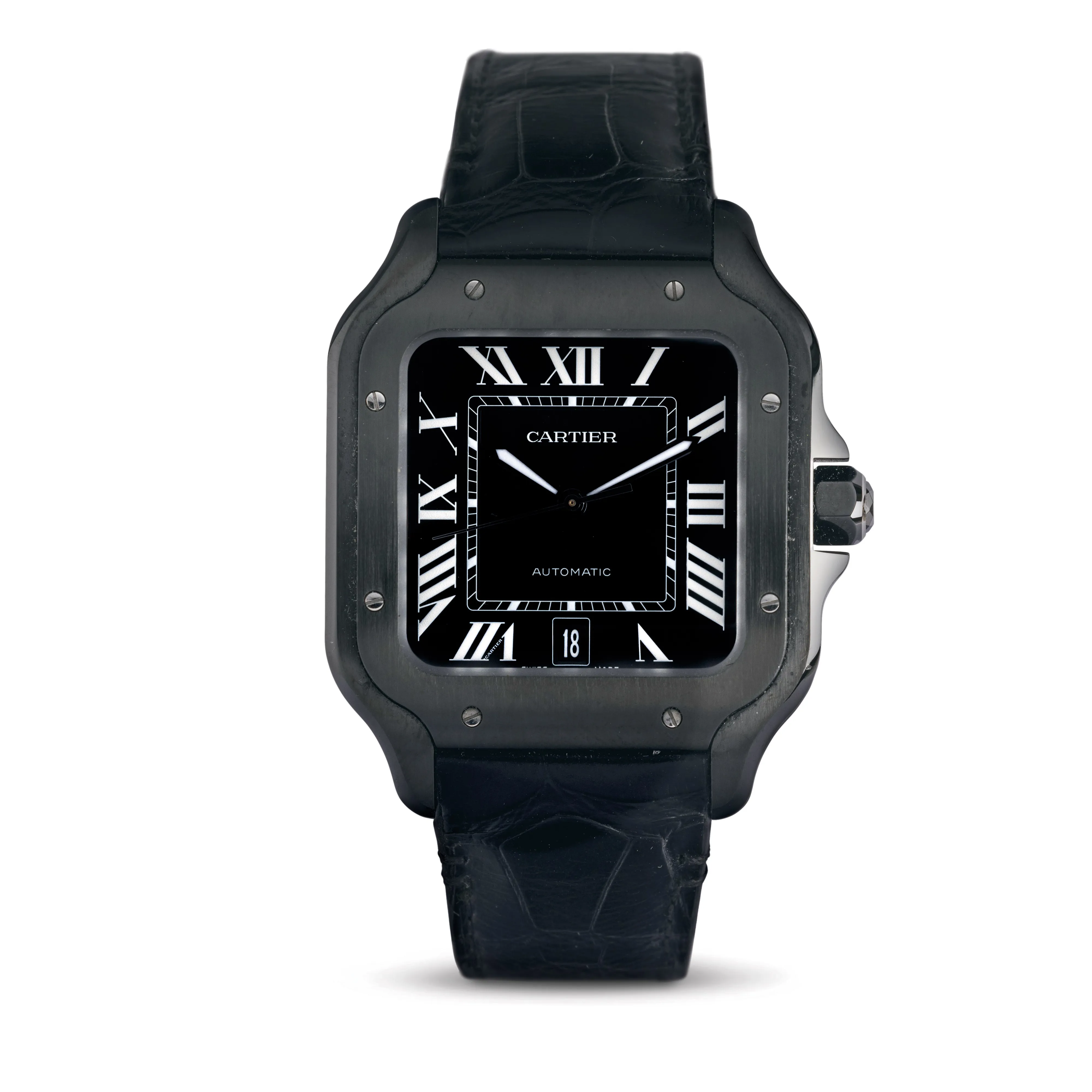 Cartier Santos de Cartier WSSA0039 37mm Stainless steel and Black DLC Black