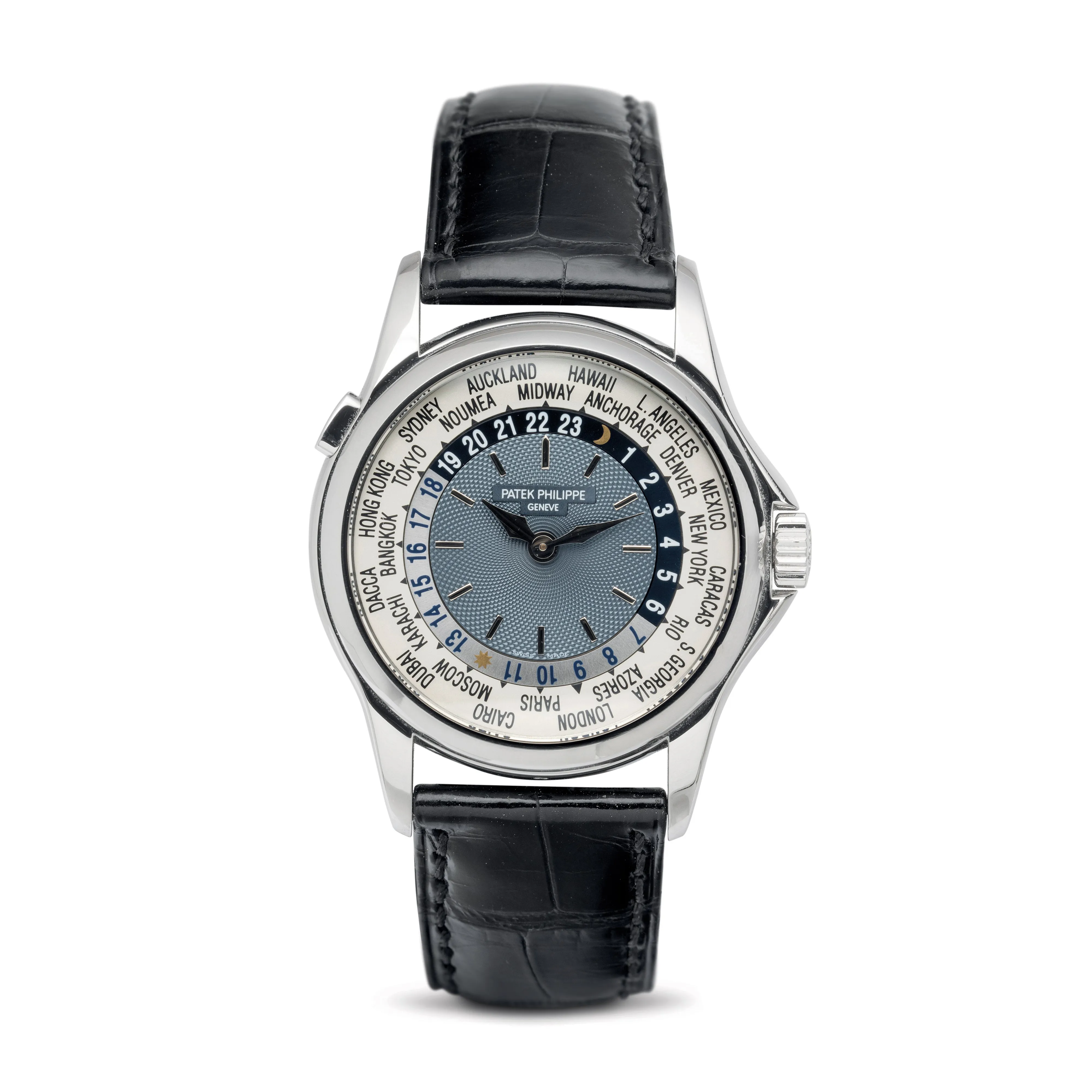 Patek Philippe World Time 5110P 37mm Platinum Blue