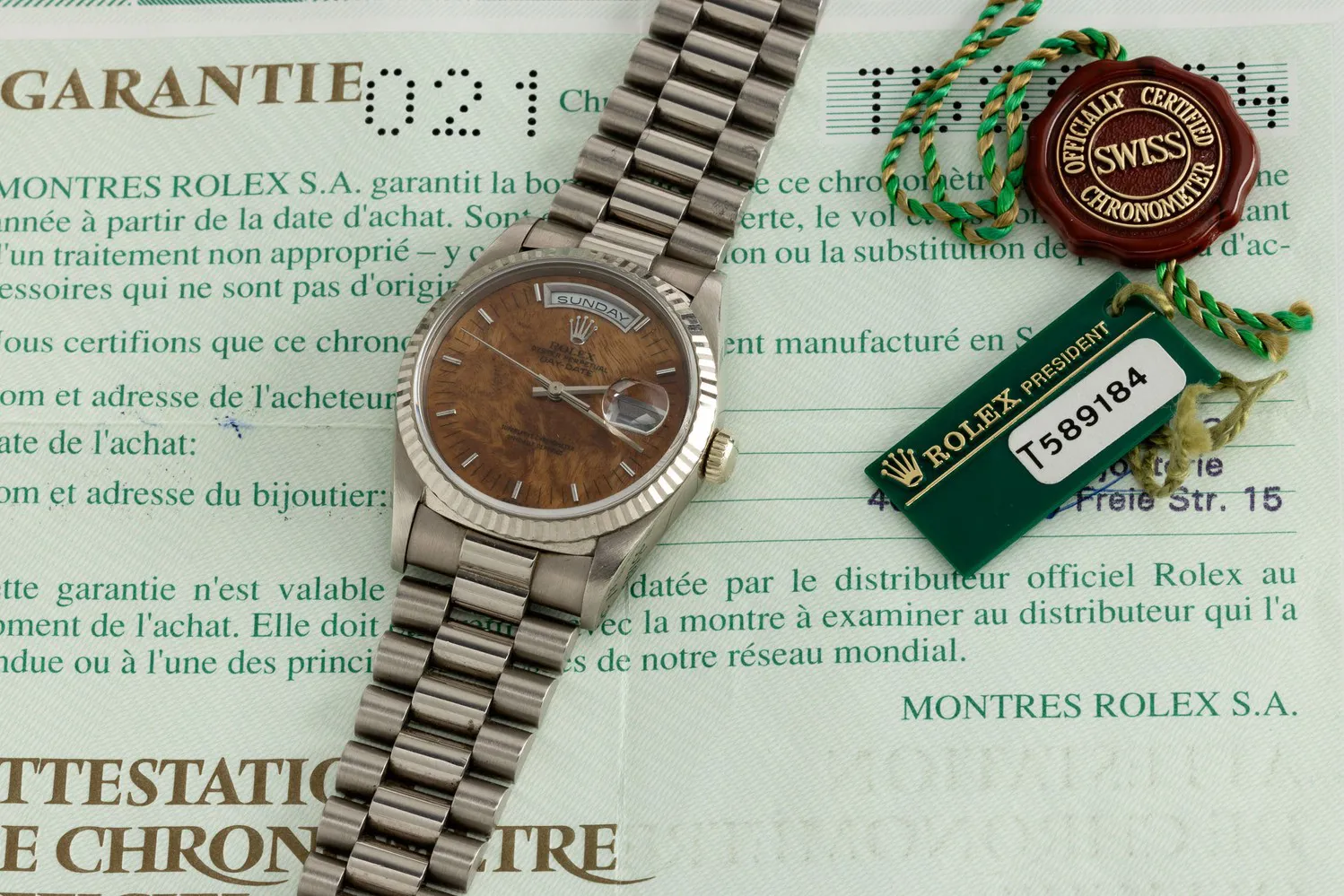 Rolex Day-Date 36 18239 36mm White gold Brown 2