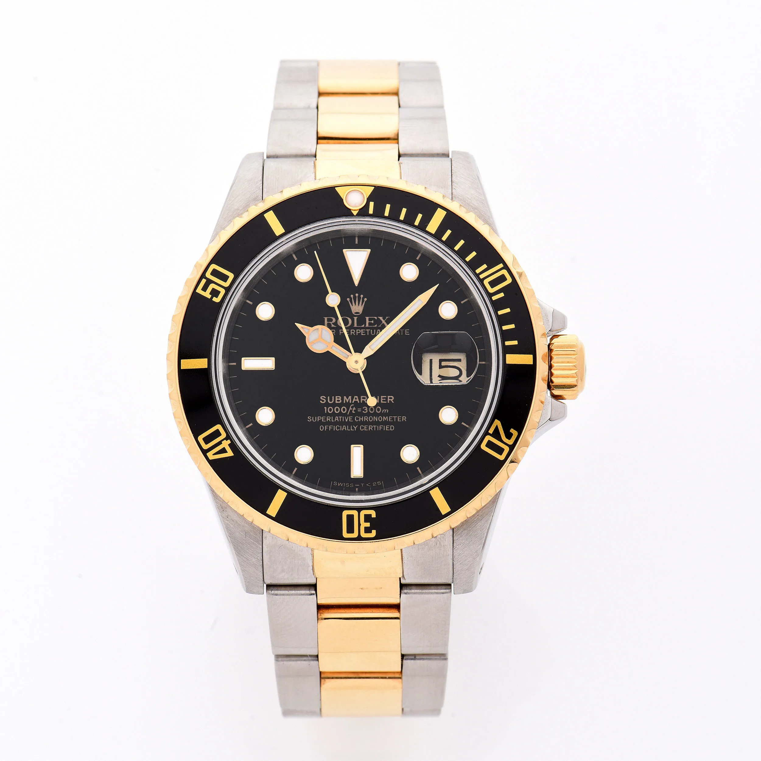 Rolex Submariner 16803 40mm Yellow gold and Stainless steel Black