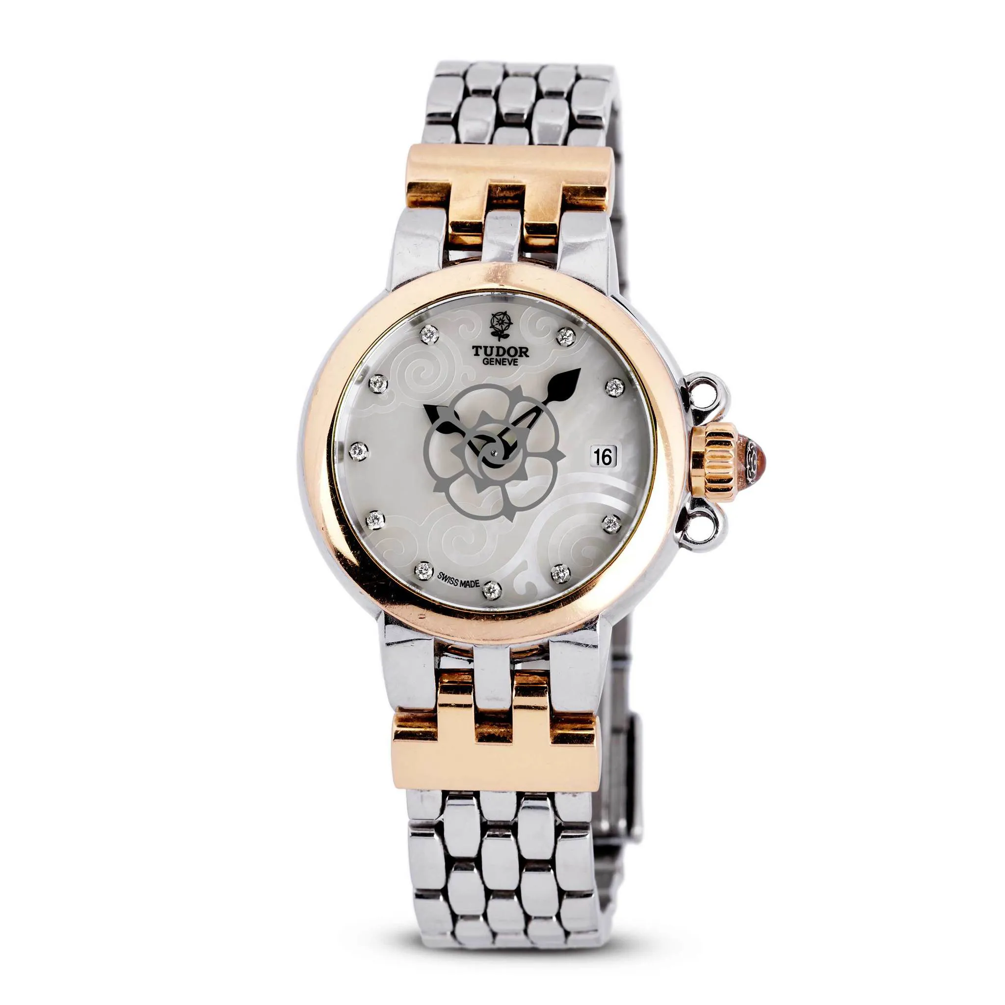 Tudor Clair de Rose 35101 26mm Rose gold and Stainless steel Mother-of-pearl