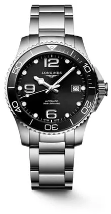 Longines HydroConquest L37804566 39mm Stainless steel Black