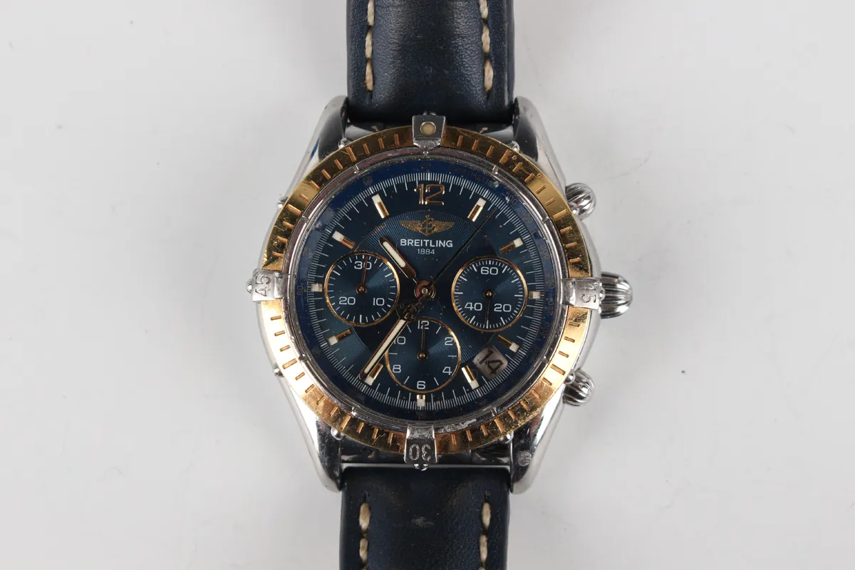 Breitling Cockpit D30012 36mm Yellow gold and Stainless steel Blue