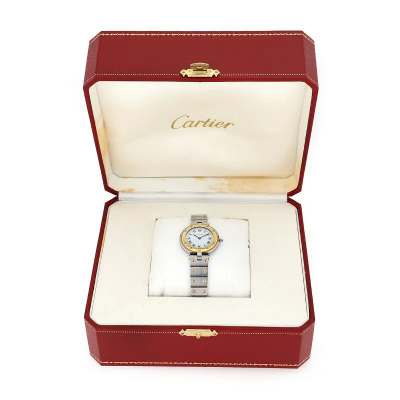 Cartier Santos Ronde 8191 27mm Yellow gold and Stainless steel White 1