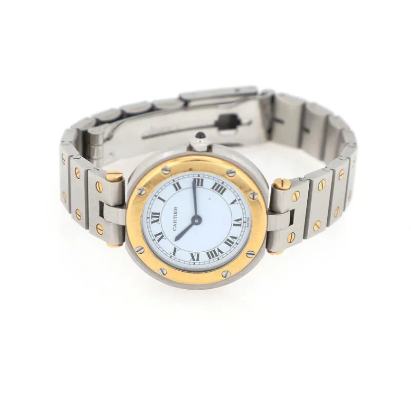 Cartier Santos Ronde 8191 27mm Yellow gold and Stainless steel White 2