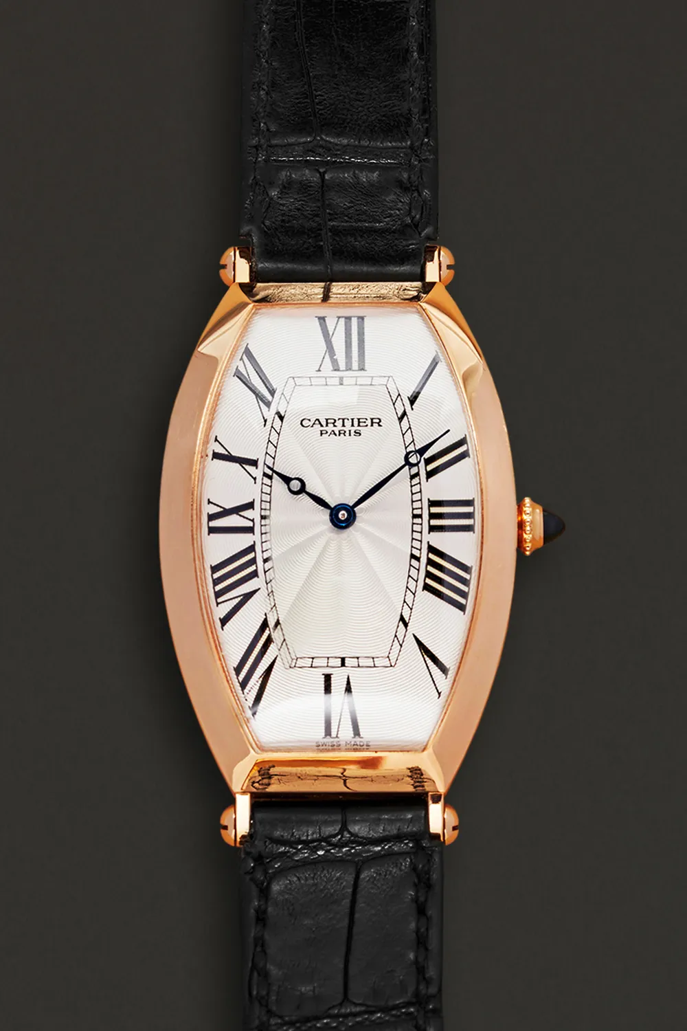 Cartier Tonneau XL 2802H 43mm Rose gold Silver