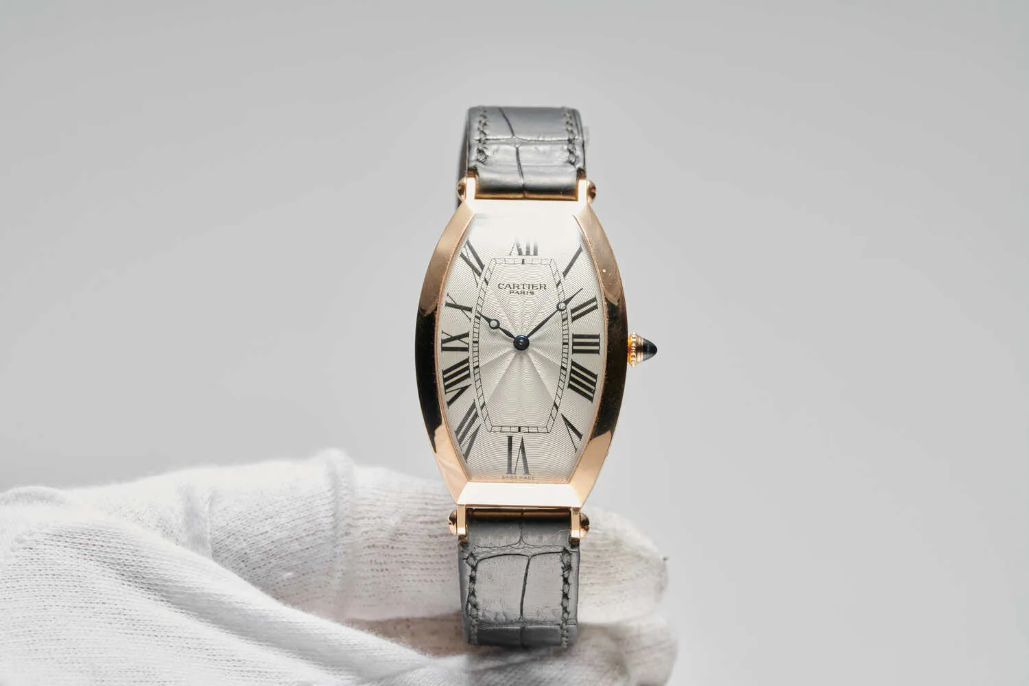 Cartier Tonneau XL 2802H 43mm Rose gold Silver 2