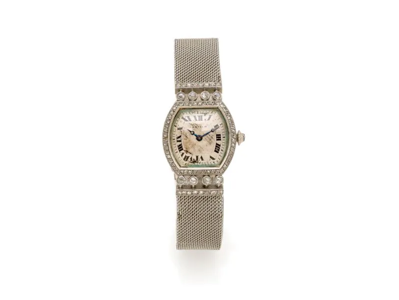 Cartier Tortue 19.5mm Platinum Silver