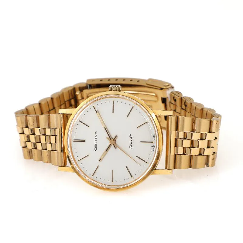 Certina New Art 34mm Yellow gold White 1