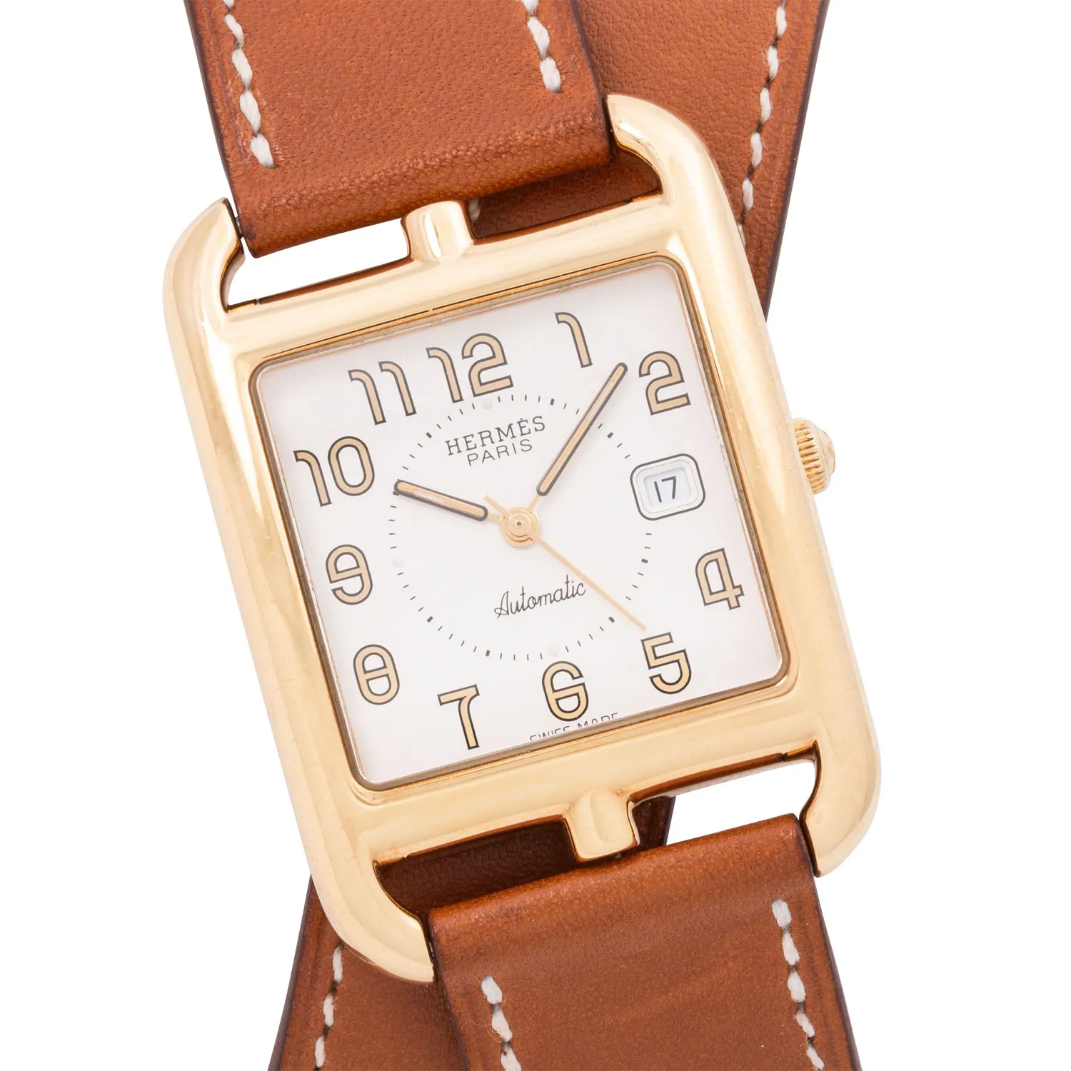 Hermès Cape Cod 038017WN 29mm Yellow gold White