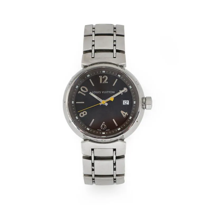 Louis Vuitton Tambour 33mm Stainless steel Black