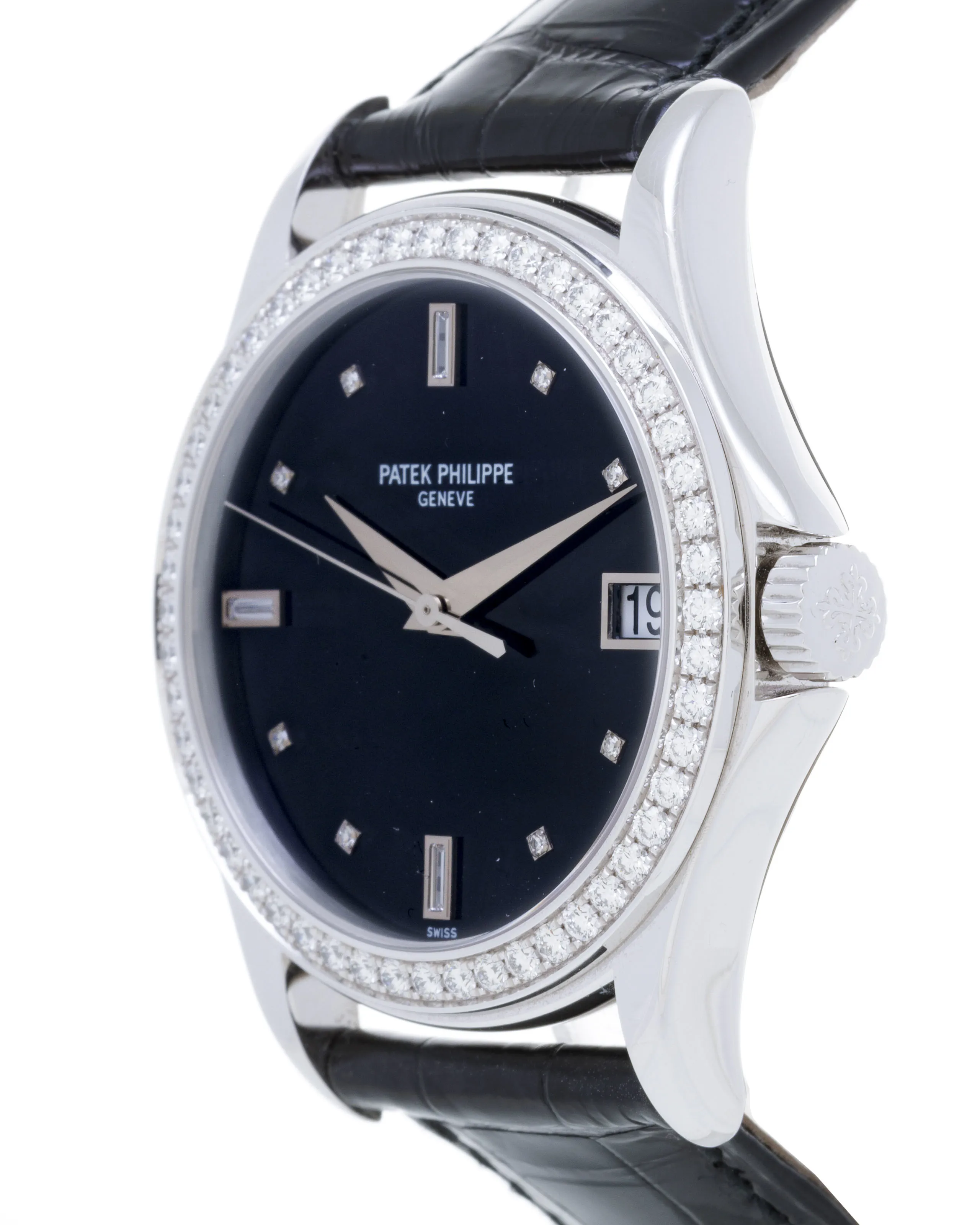 Patek Philippe Calatrava 5108G-010 37mm White gold and Diamond Black 2