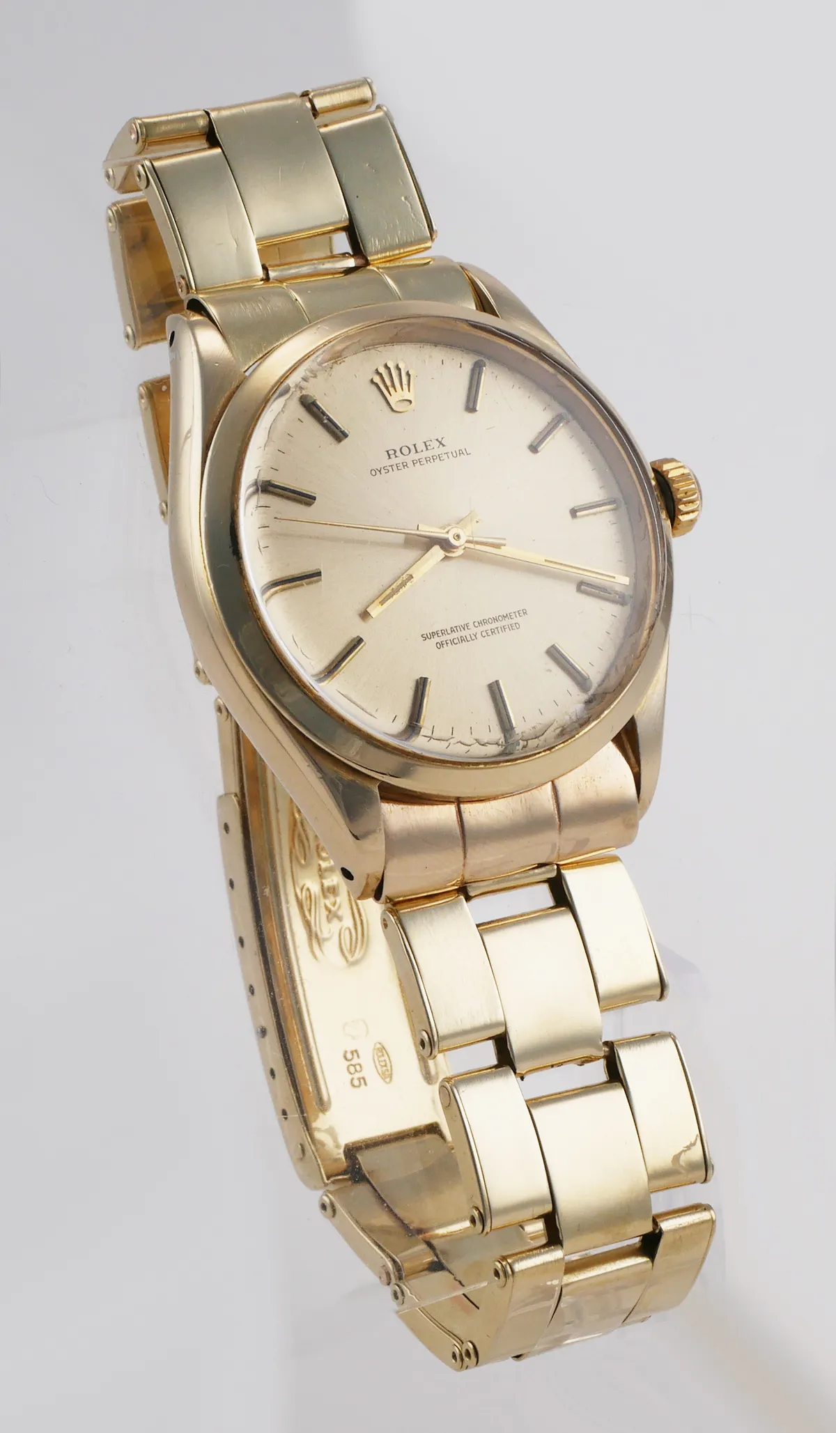Rolex Oyster Perpetual 34 1002 34mm Yellow gold Silver 1