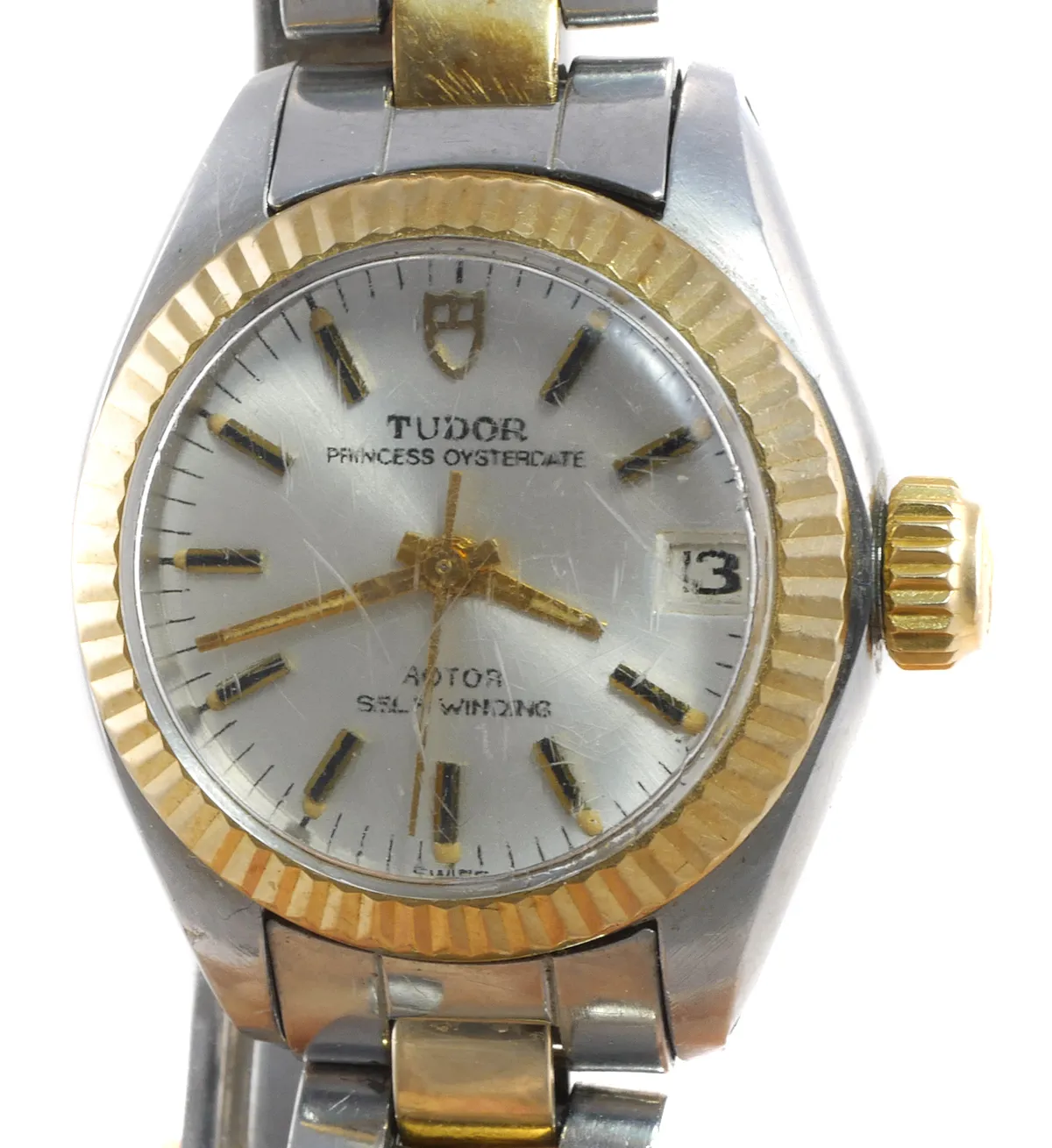 Tudor Oysterdate 23mm Yellow gold Silver