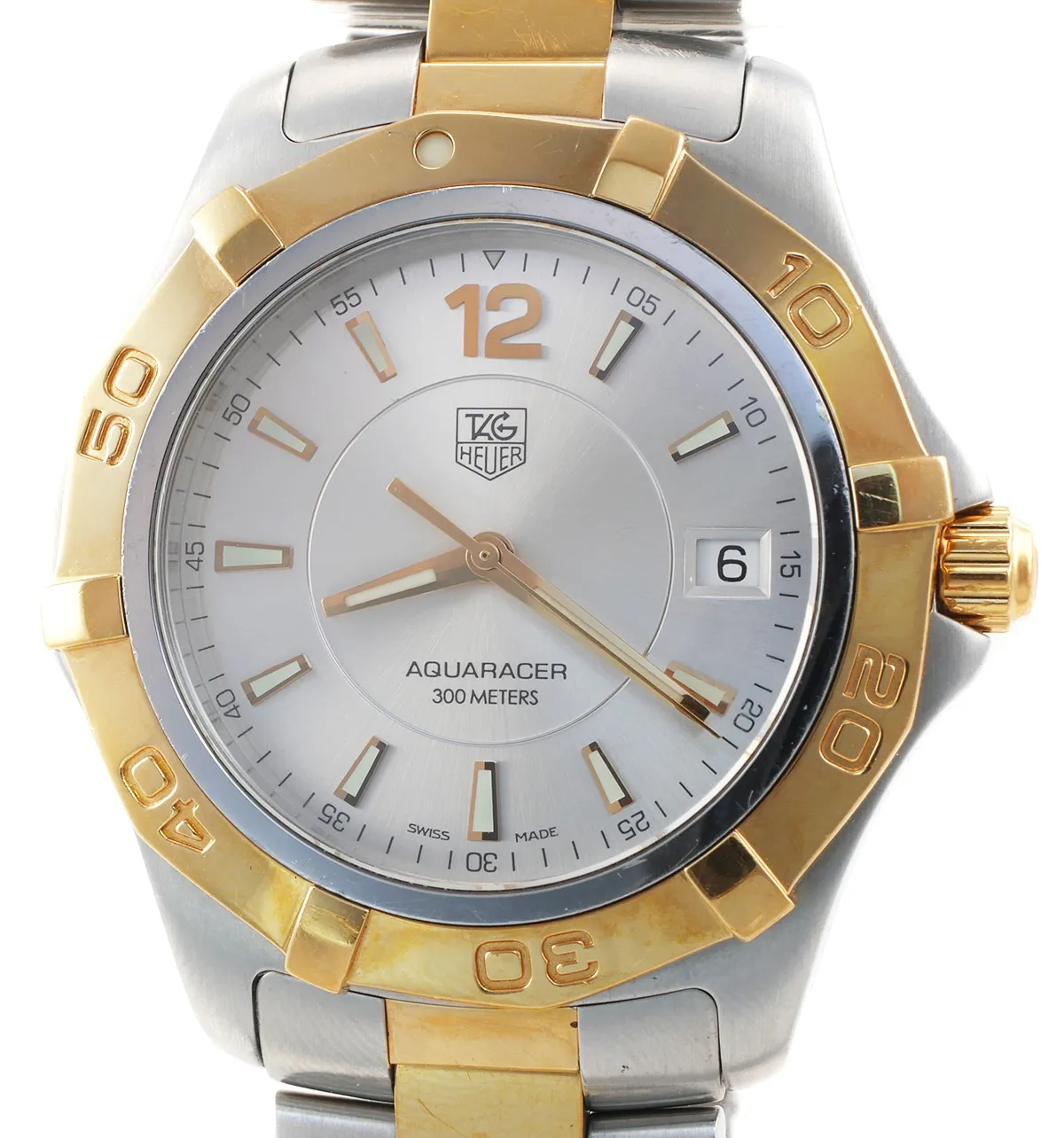 TAG Heuer Aquaracer 40mm Yellow gold and Stainless steel Silver