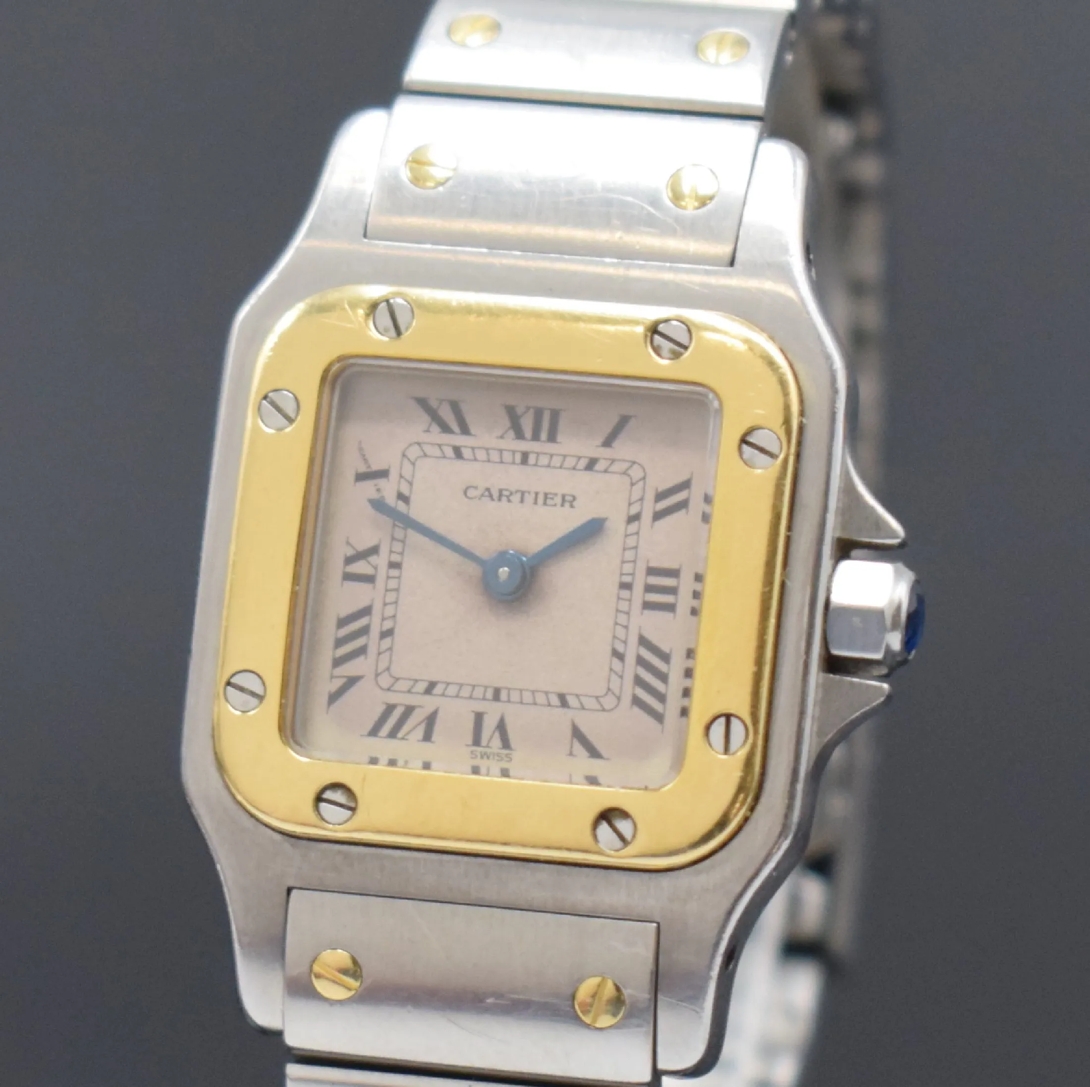 Cartier Santos 1057930 23.5mm Yellow gold and Stainless steel Silver 1