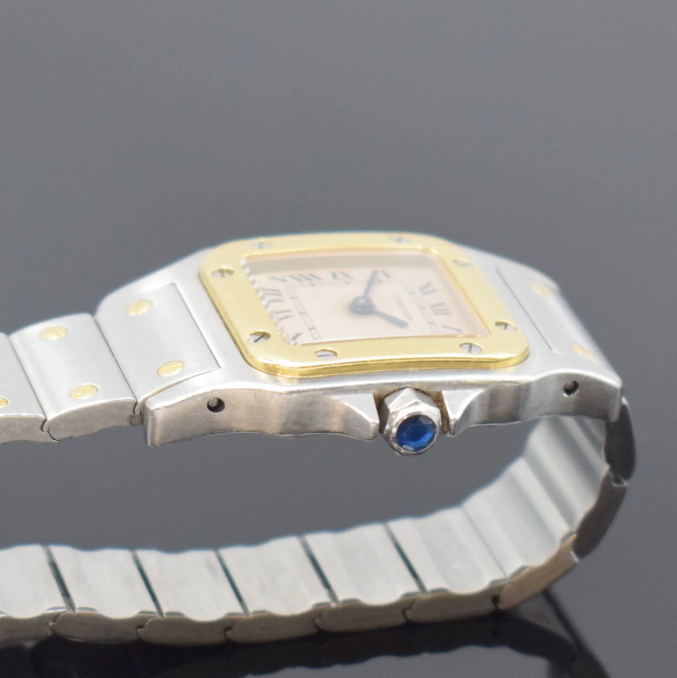 Cartier Santos 1057930 23.5mm Yellow gold and Stainless steel Silver 3