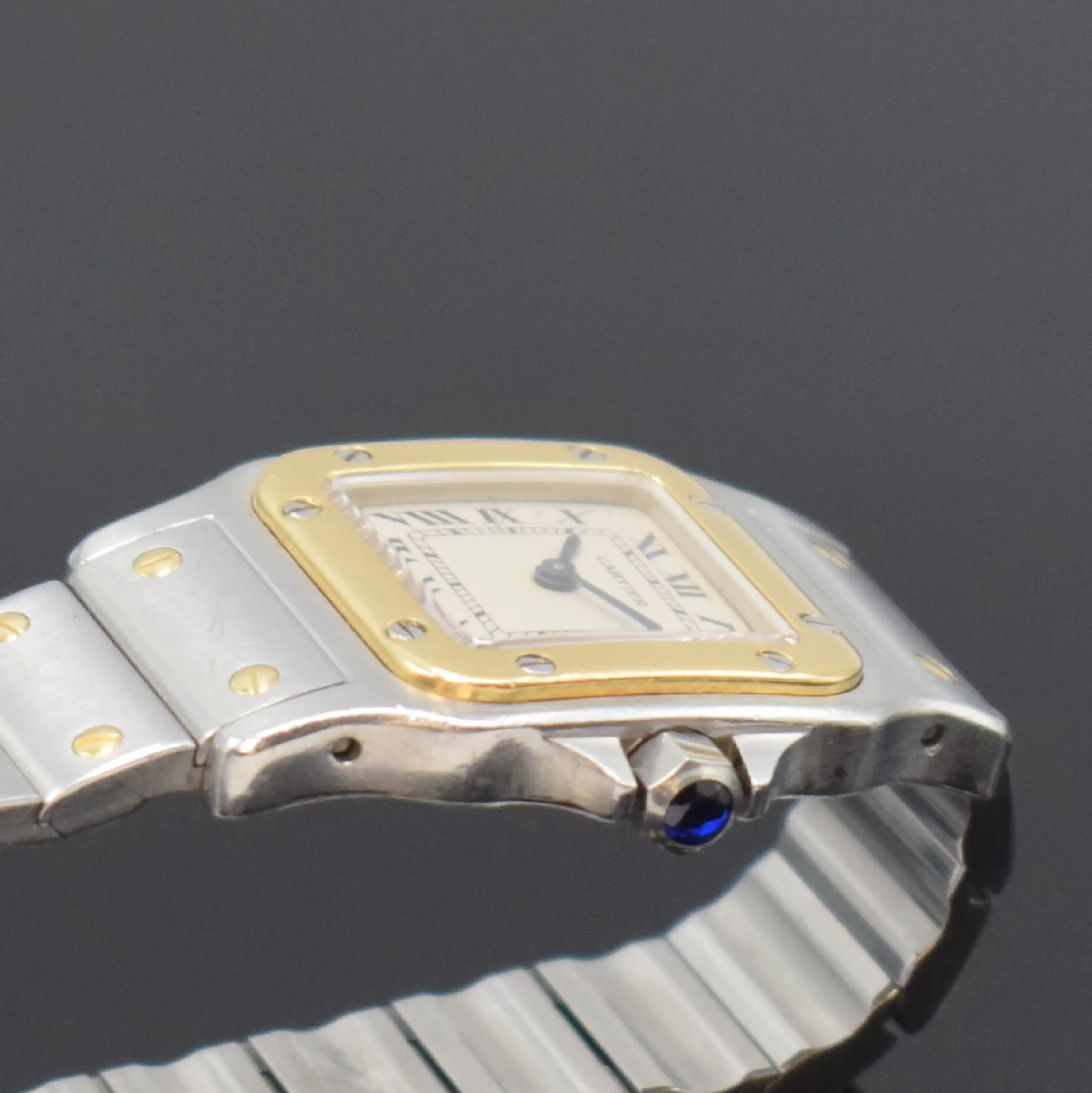 Cartier Santos 1057930 24mm Yellow gold and Stainless steel Silver 3